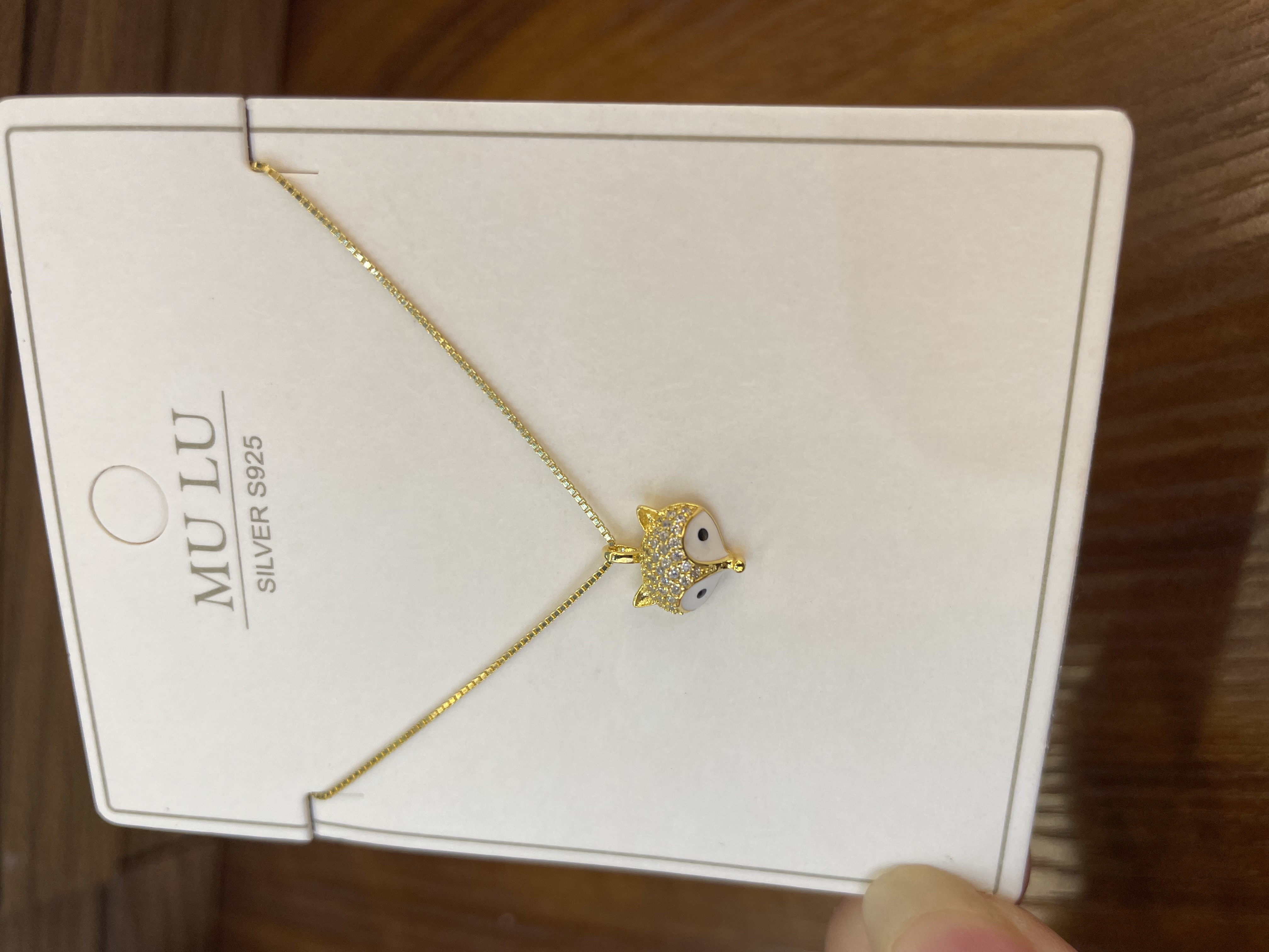 项链/珍珠项链/珍珠/银饰/砖石项链白底实物图