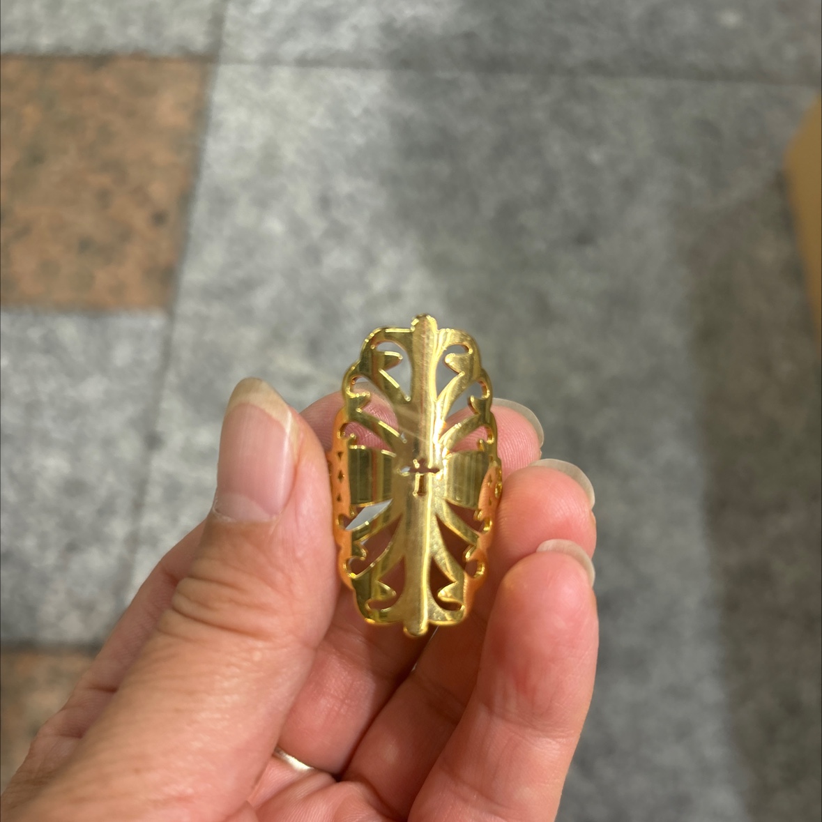 不锈钢夸张戒镀24K金流行趋势久不褪色女士戒指