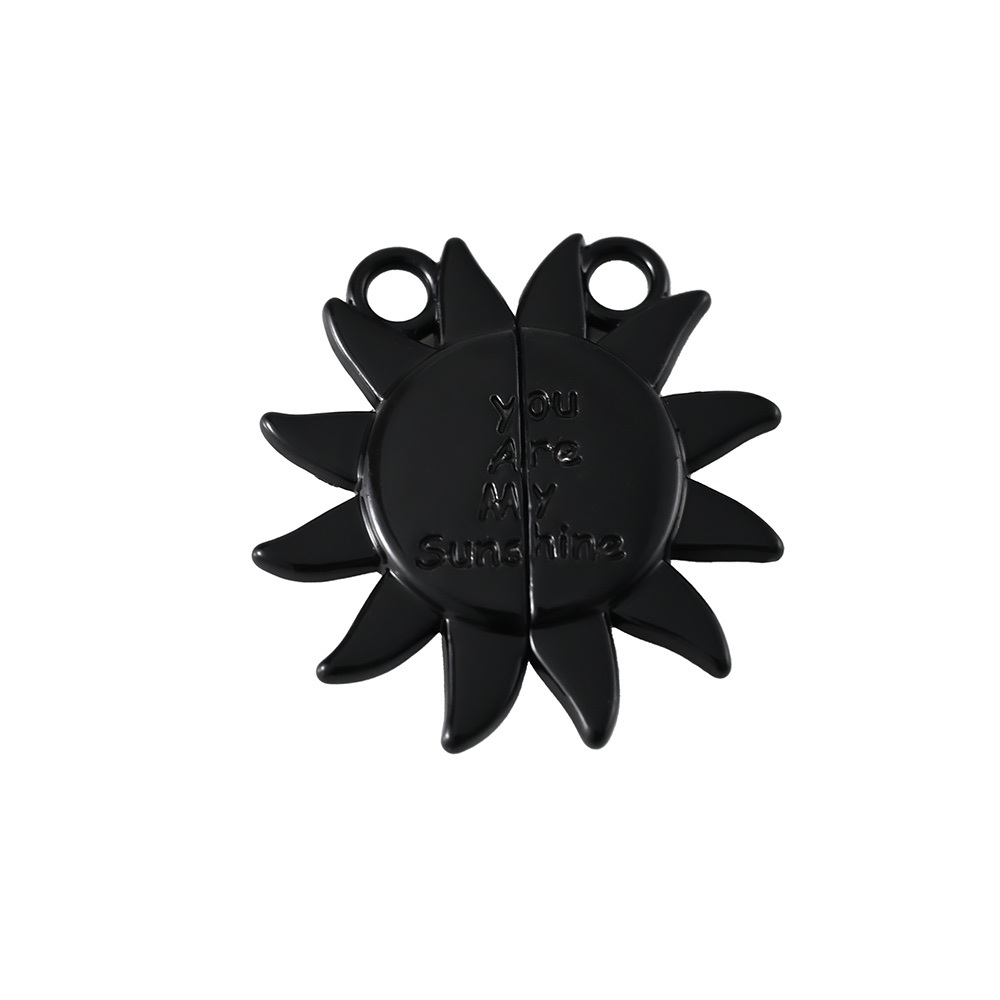 Sunflower magnetic clasp semi-finished products, necklace pendant factory direct sales and wholesale DIY accessories Item Picture