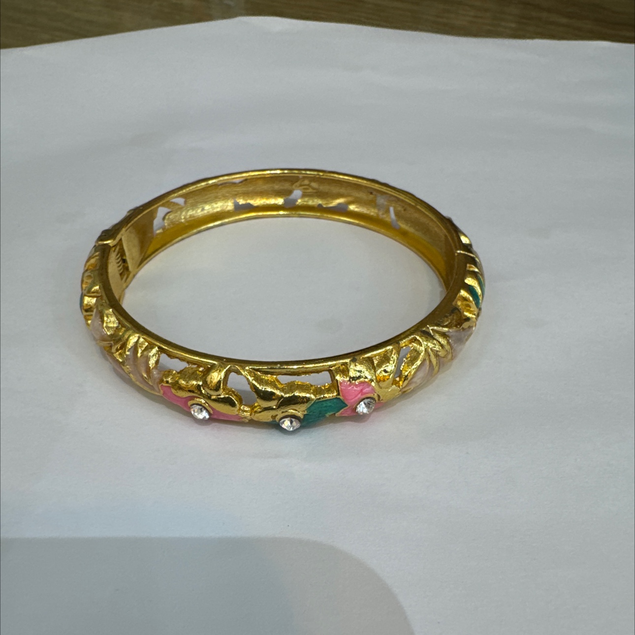 景泰蓝沙金手镯 合金镯子款式 时尚潮流手饰 高质量耐磨抗刮 网红通用款式！手镯