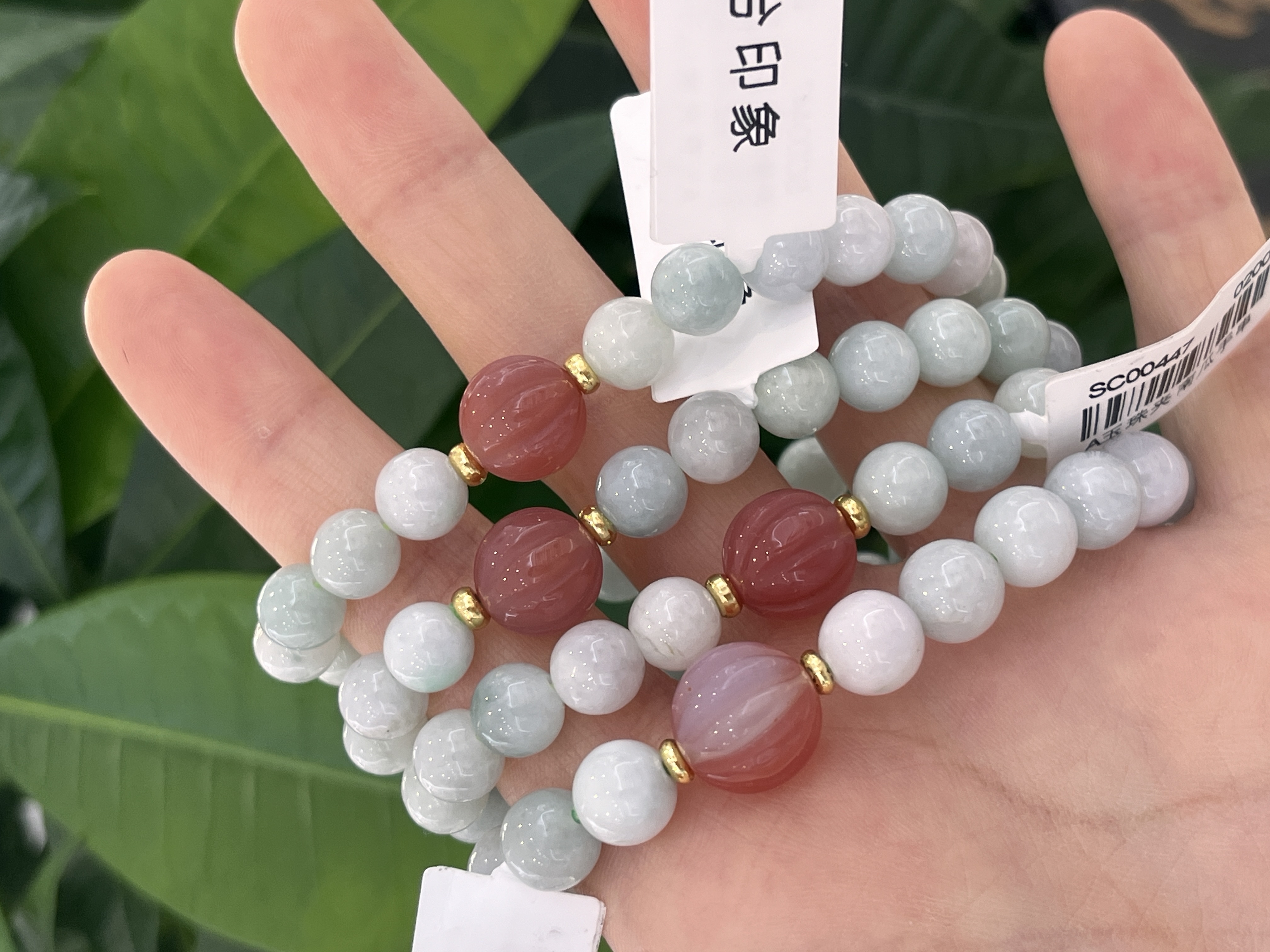 Jade bead bracelet, cultural and artistic bracelet, carefully selected materials, hand-polished, high-end gift, simple and elegant ladies' jewelry details Picture