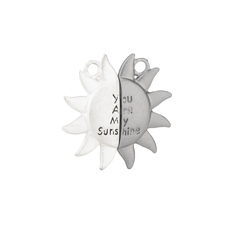 Sunflower magnetic clasp semi-finished products, necklace pendant factory direct sales and wholesale DIY accessories details Picture