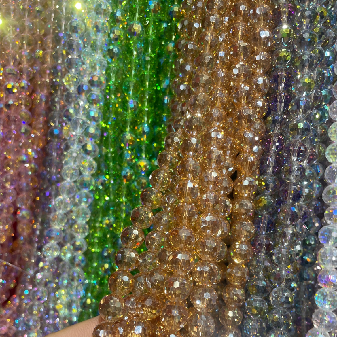 精品卡10多面球 琉璃珠散珠 玻璃珠 珠子 手工DIY串珠 材料包 独特光泽 手工首饰制作必备嫂子水晶