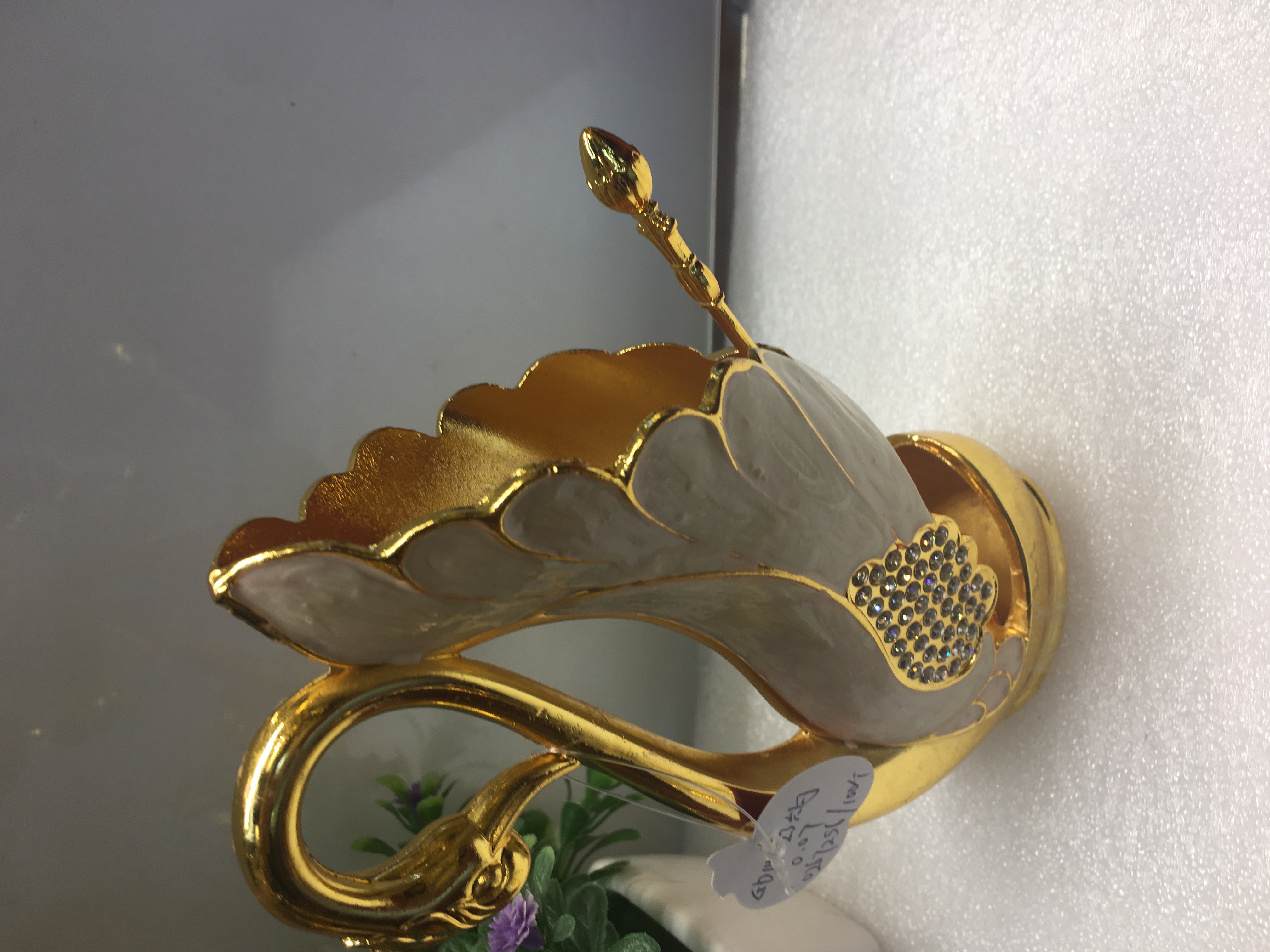 欧式轻奢镶钻优雅天鹅勺子 高颜值水果勺子详情图7