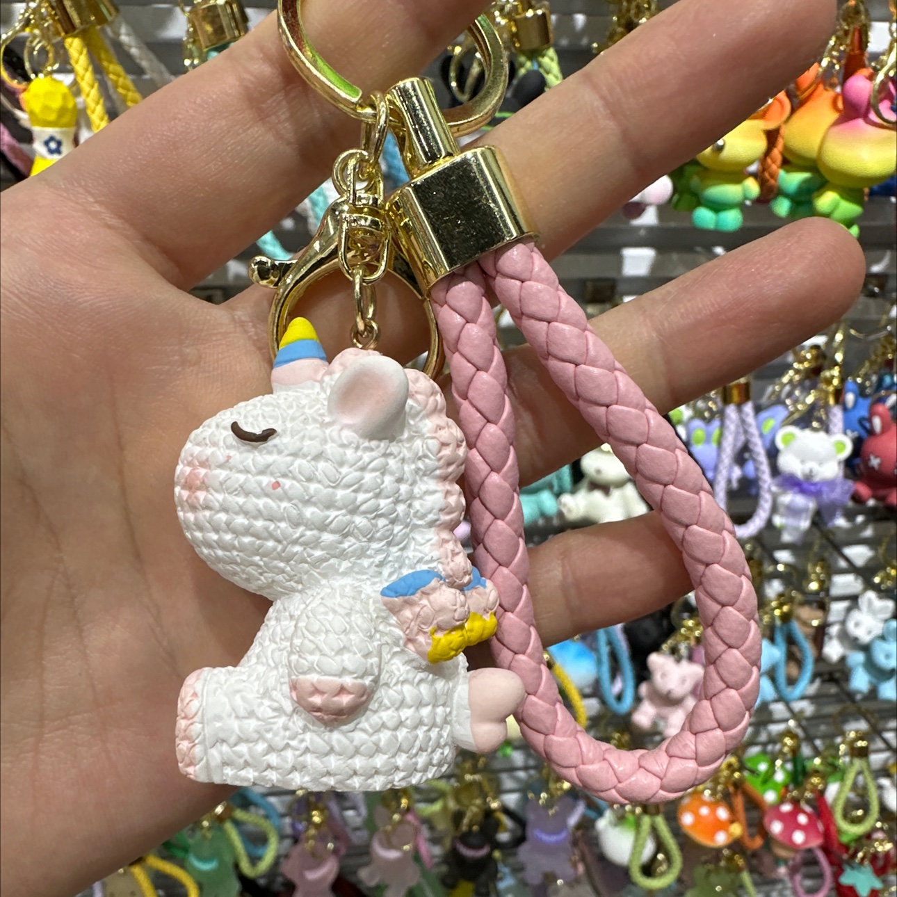 树脂独角兽钥匙扣钥匙扣流沙瓶钥匙扣