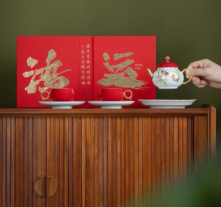 Chinese double-person tea set, exquisite and practical tea sets, essential for tea art, tea sets made of red pine craft, Tao Li family detail image 3