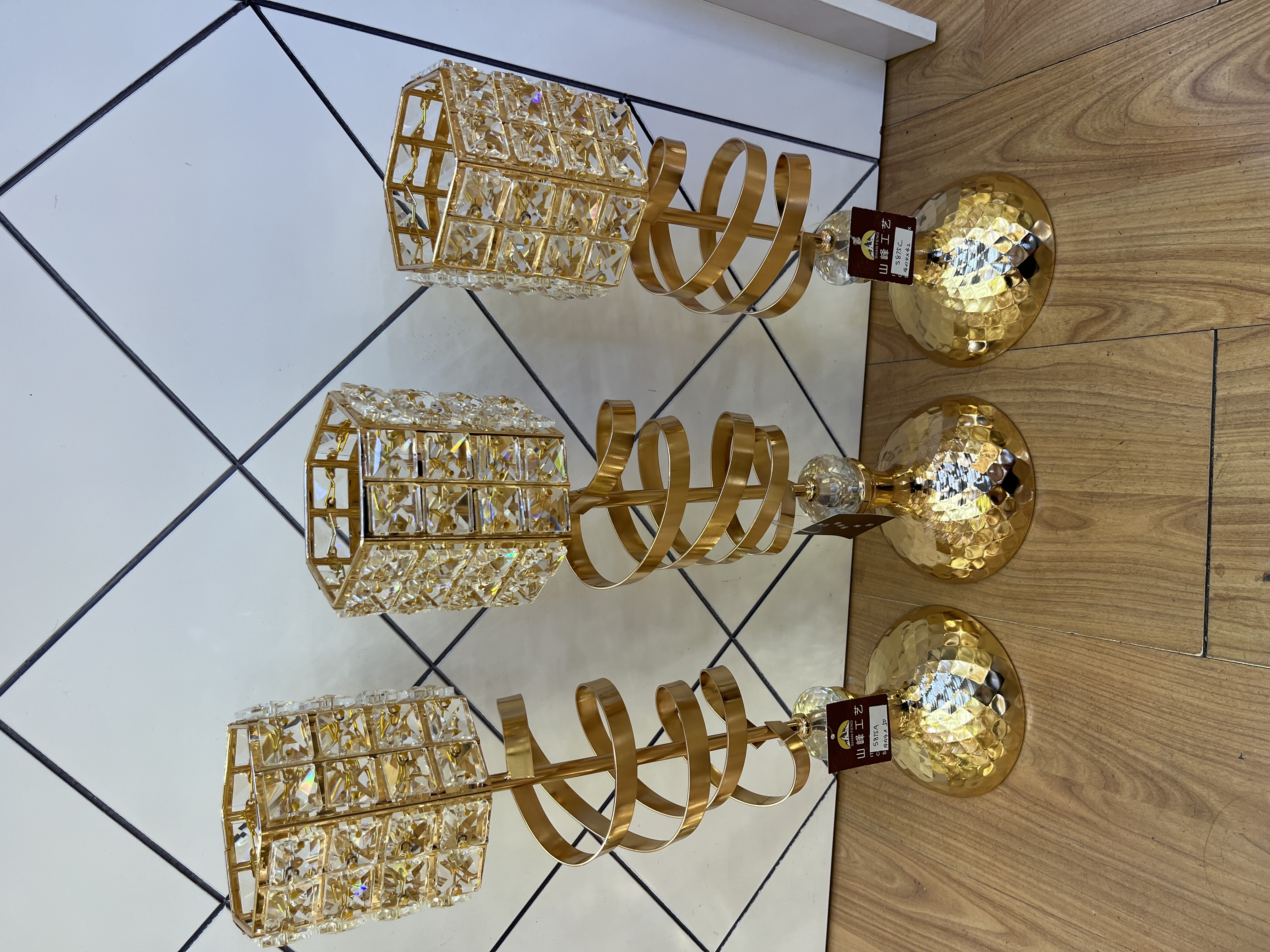 S875C新款烛台 水晶玻璃烛台 金属烛台 欧式烛台装饰工艺品详情图6