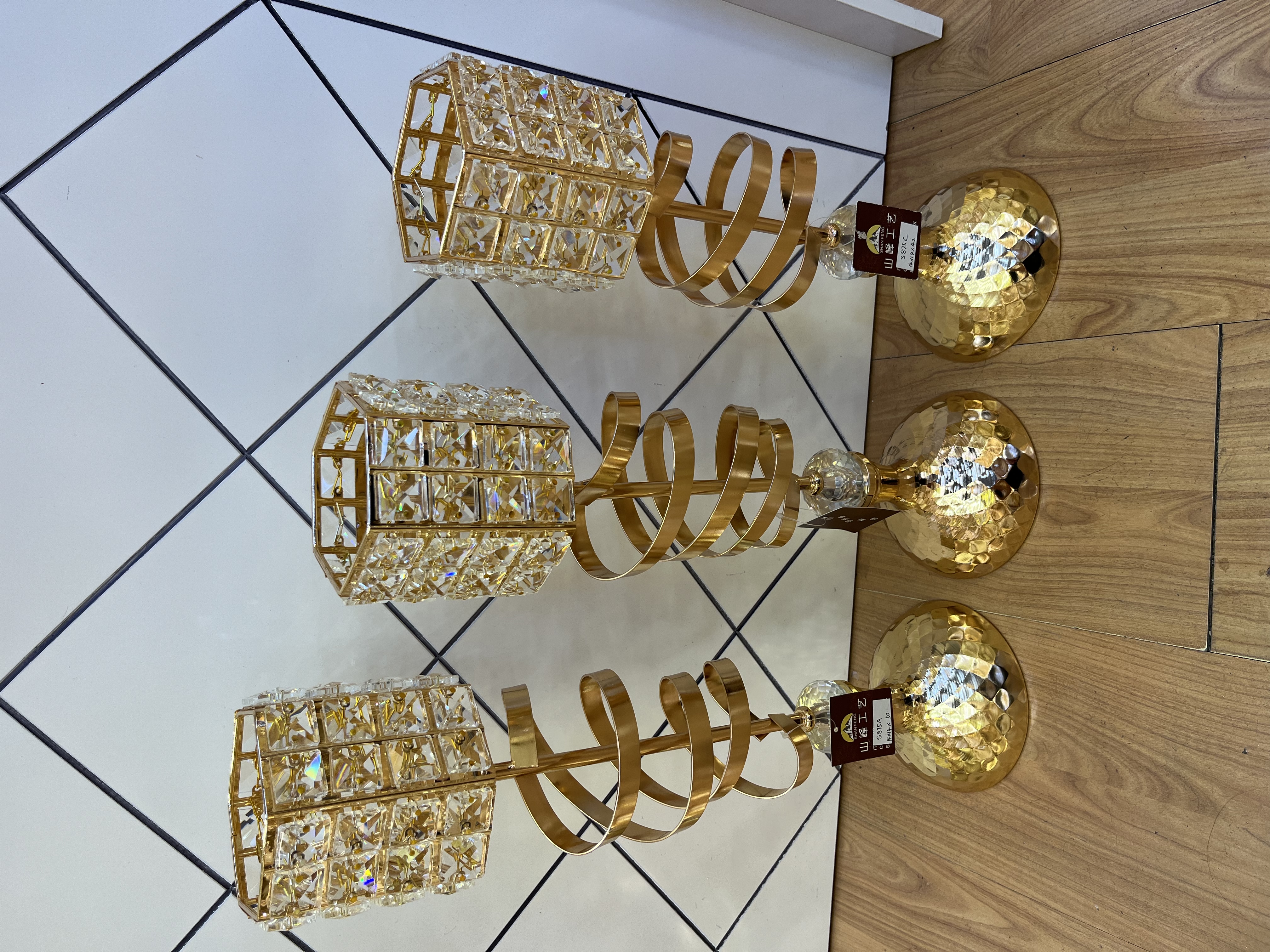 S875C新款烛台 水晶玻璃烛台 金属烛台 欧式烛台装饰工艺品详情图5