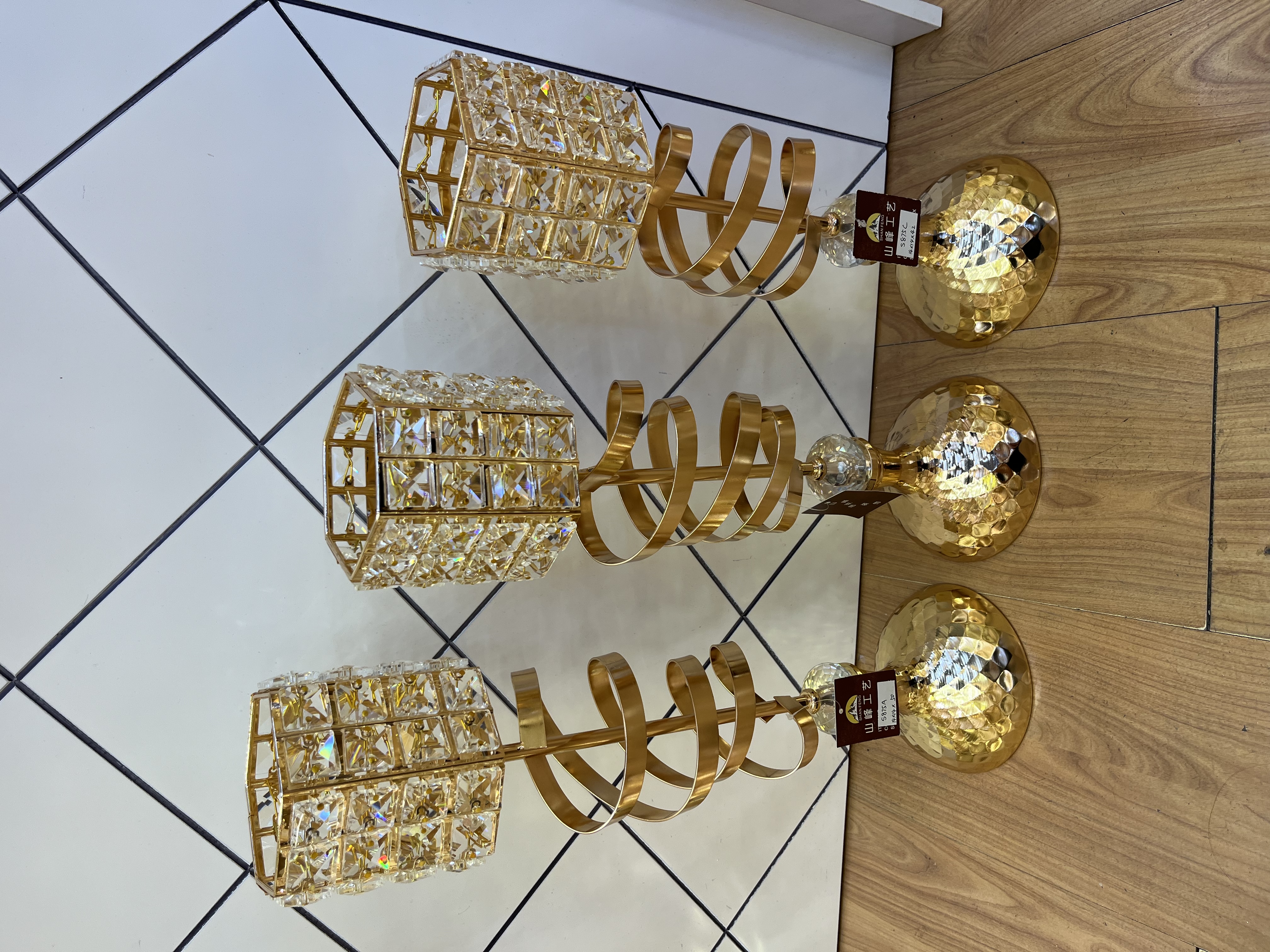 S875A新款烛台 水晶玻璃烛台 金属烛台 欧式烛台装饰工艺品详情图2