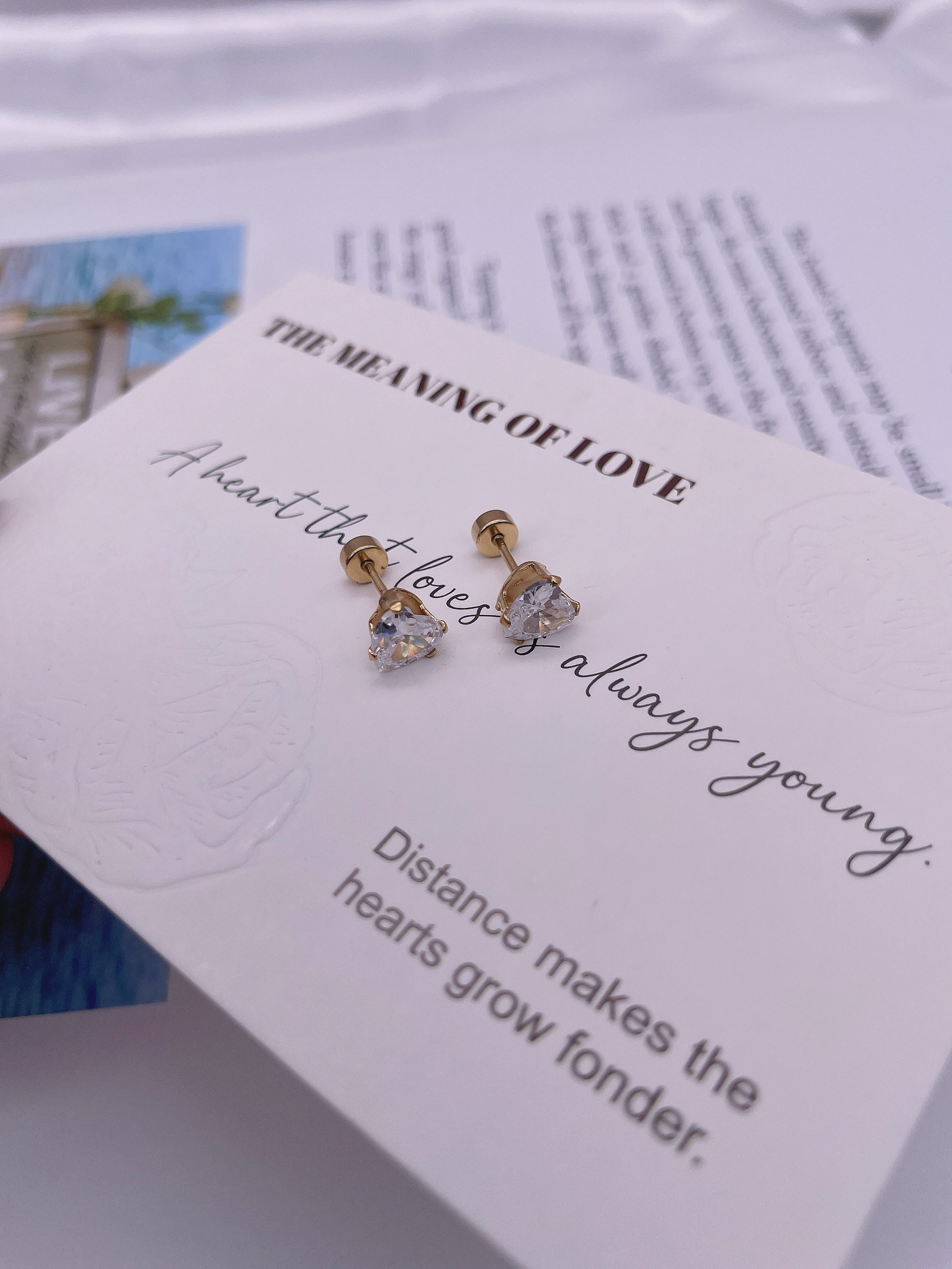 彩色心形锆石耳骨钉气质女士饰品钢针耳环独特气质饰品打造独特你产品图