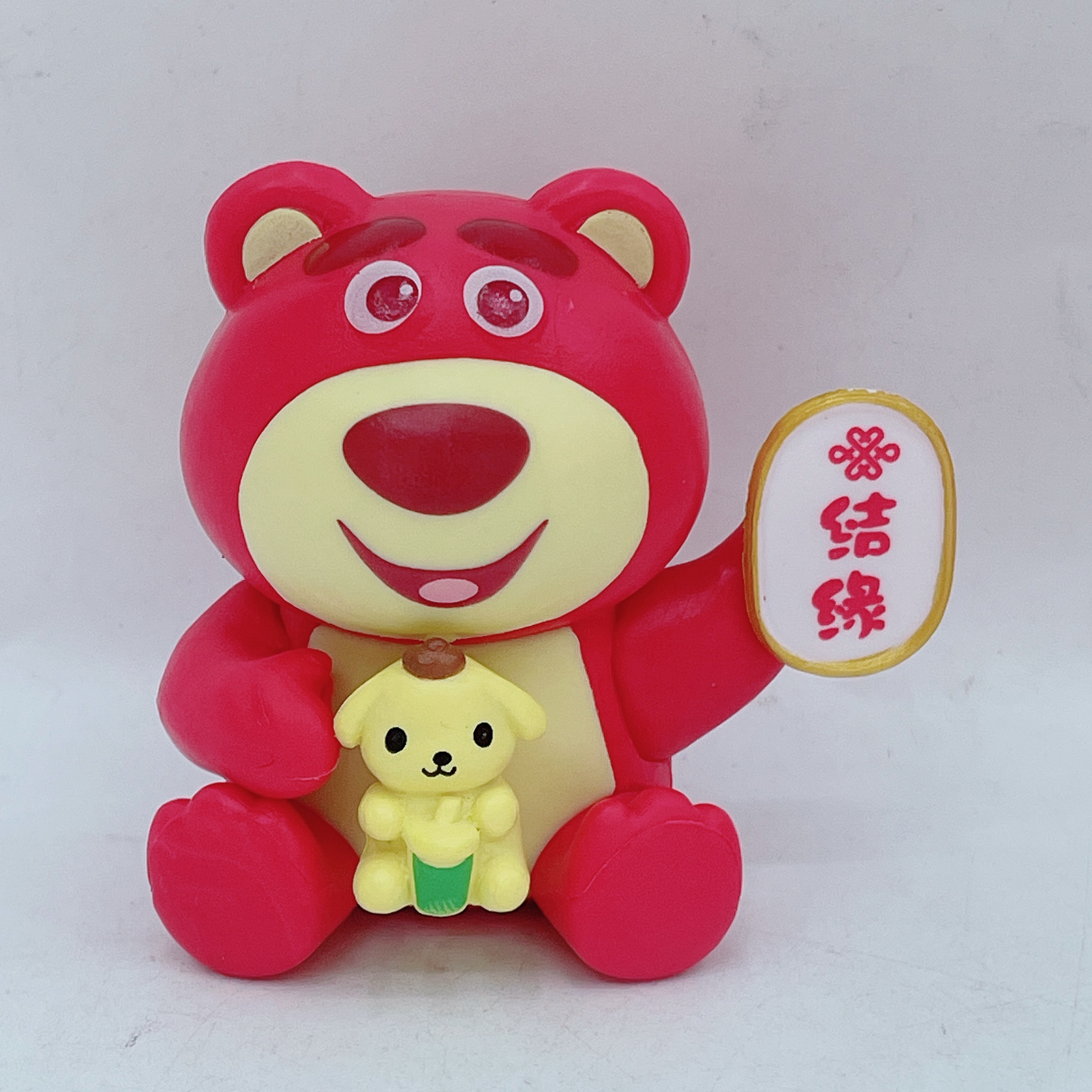 6 Cute Strawberry Bear plush car ornaments Cake Series gifts pic 7
