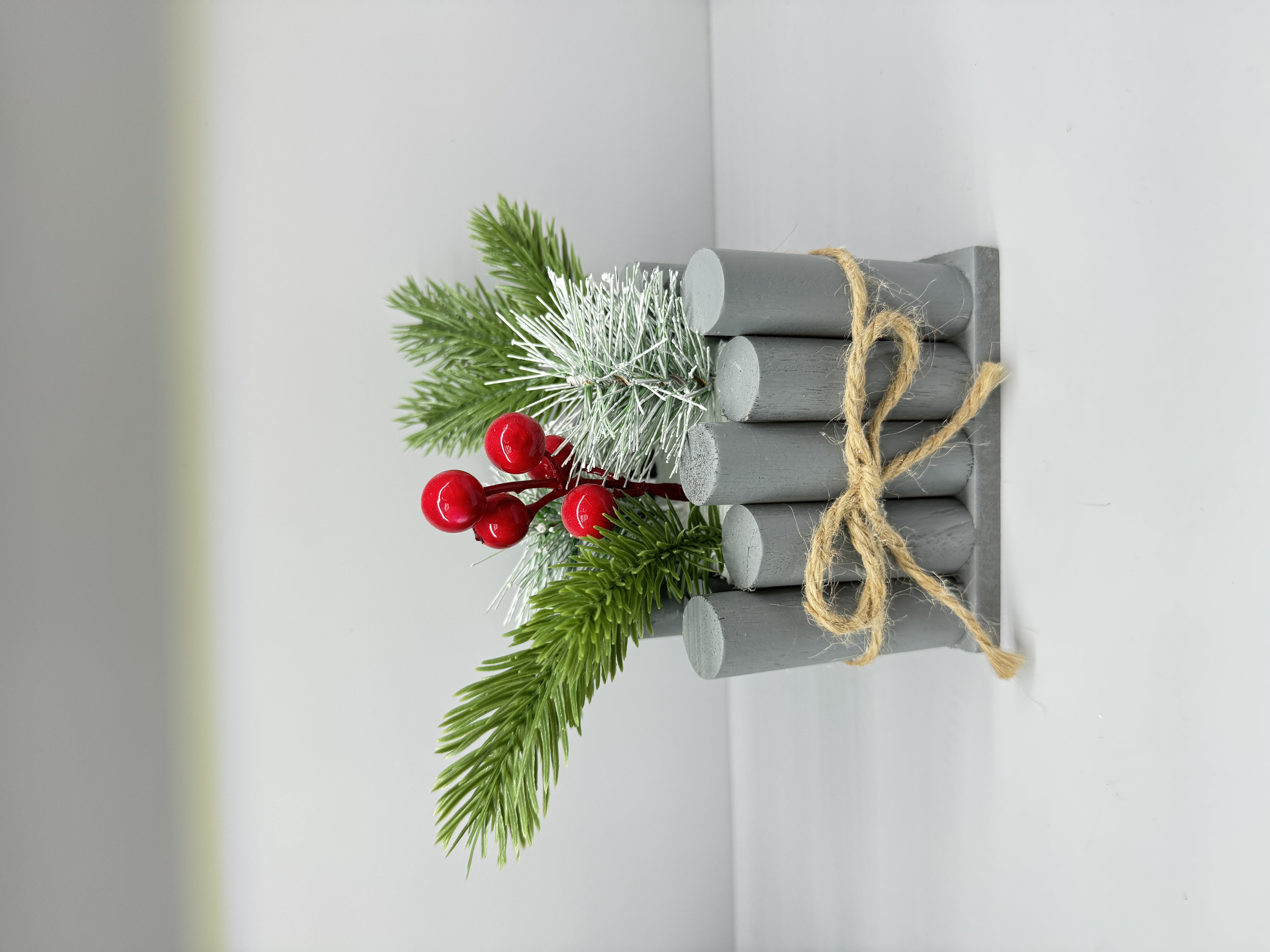 绿植盆栽桌装饰圣诞小摆件 手工DIY木制玩具