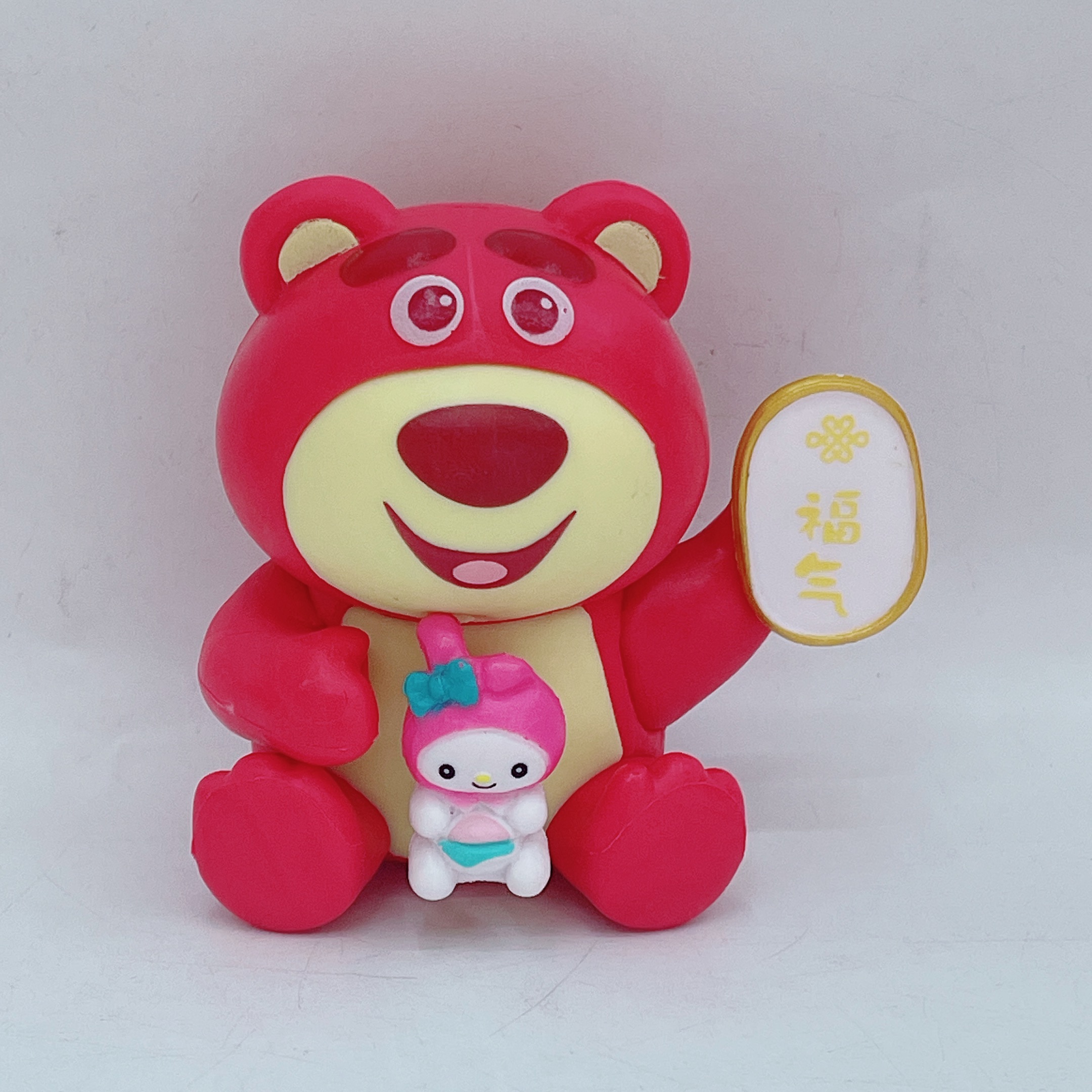 6 Cute Strawberry Bear plush car ornaments Cake Series gifts Item Picture