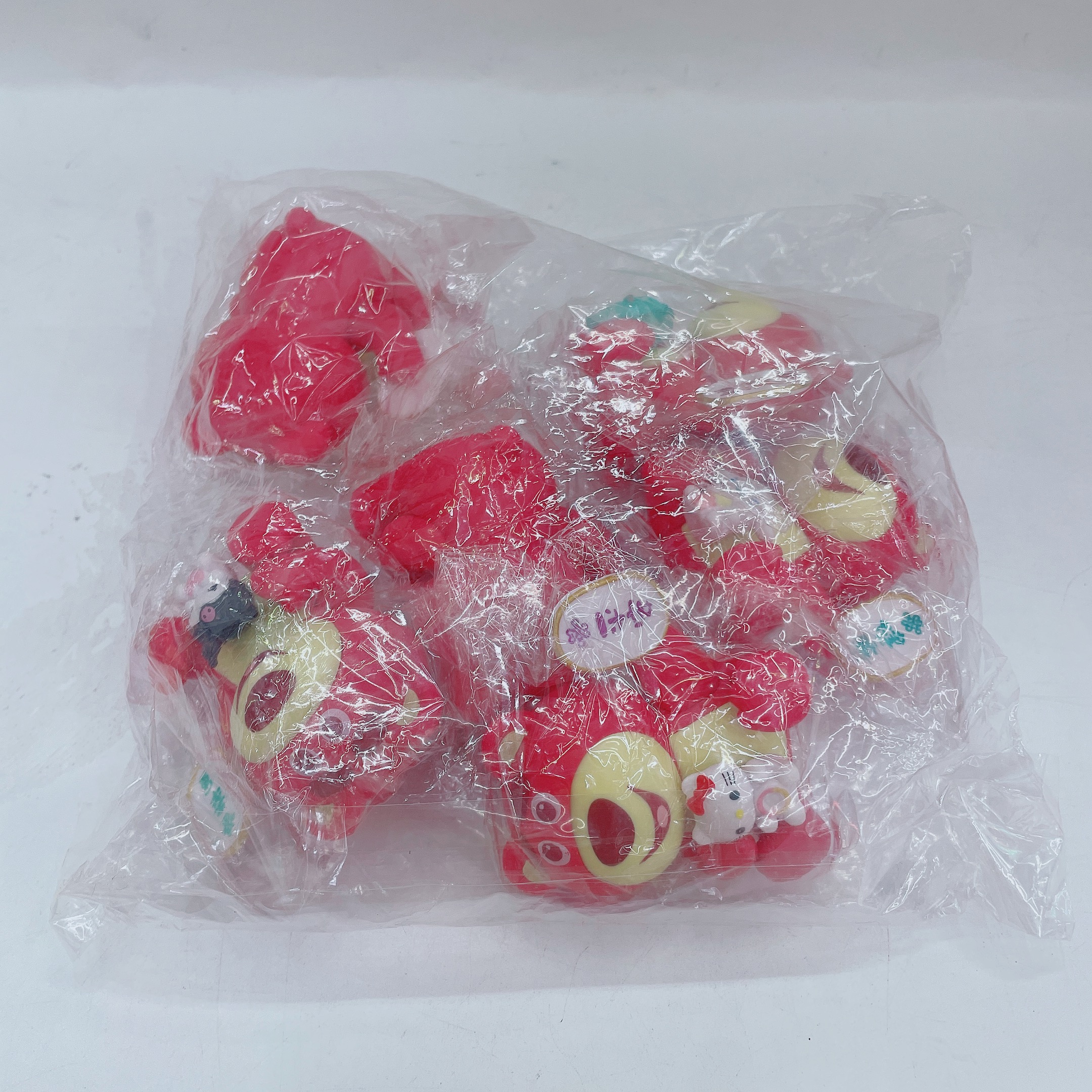 6 Cute Strawberry Bear plush car ornaments Cake Series gifts Specification image