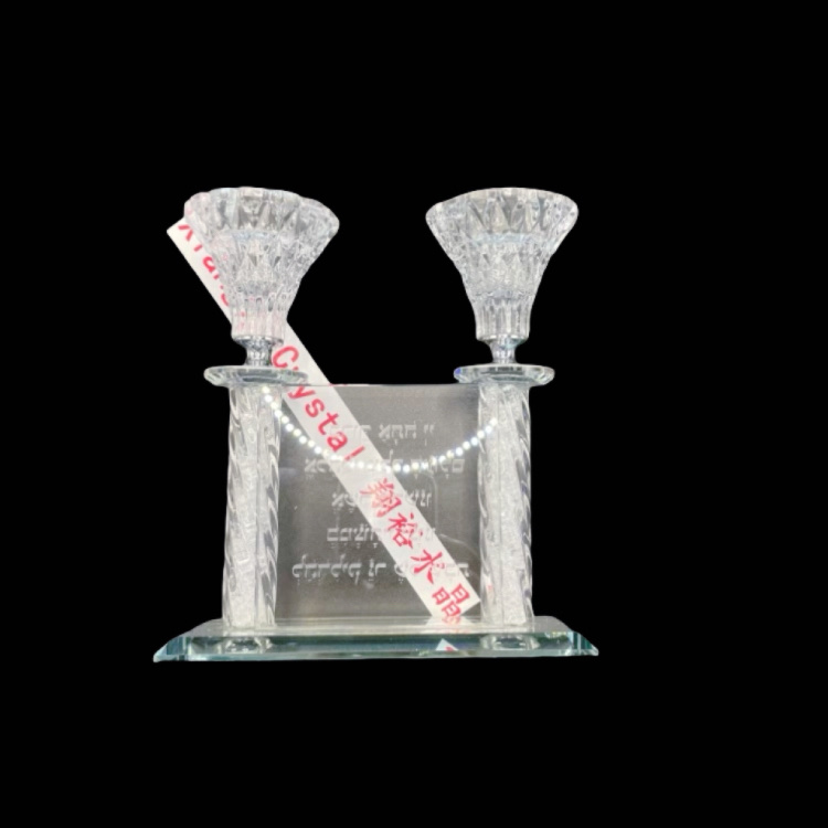厂家直销水晶工艺品摆件以色列产品水晶工艺品水晶烛台装饰