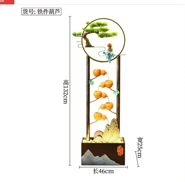 陶瓷树脂流水盆景雾化加湿器流水屏风流水幕帘墙欧式中式雕刻