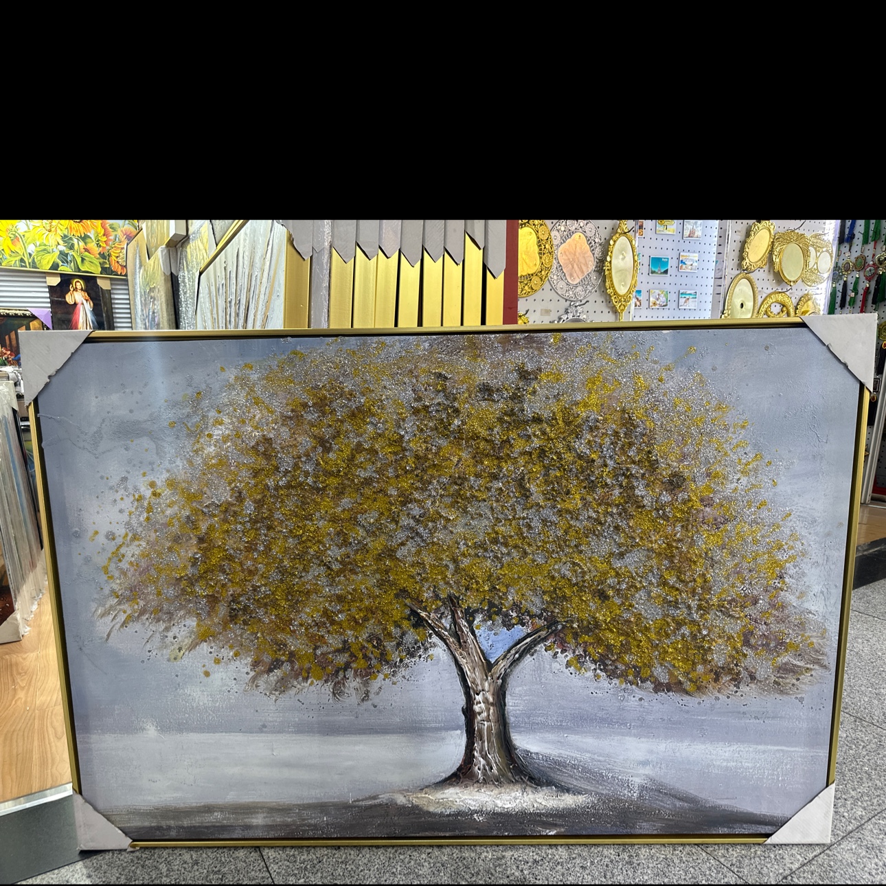 Árbol rico colgante pintura pintura decorativa pintura al óleo fondo hecho a mano pintura decorativa de pared obra de arte personalidad creativa casa, colgante pintura decorativa pintura decorativa pintura decorativa bordado de susu details Picture