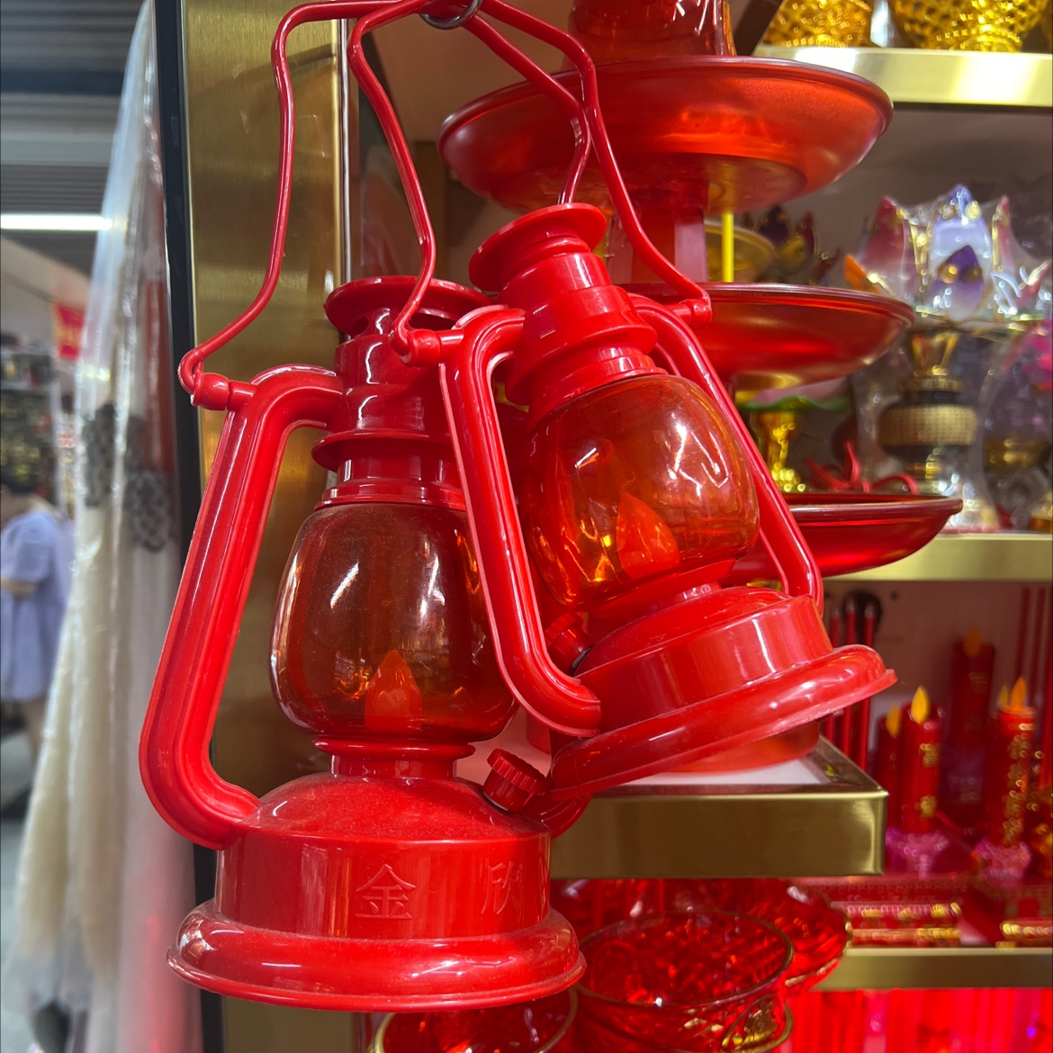 Lotus lamps for the Buddha hall, special Buddhist items for chanting the Buddha's name, decoration for the altar, spiritual enhancement, wedding lanterns, lanterns for descendants, eternal lamps, new house entrance lamps, horse lanterns, single-use battery-powered models detail image 2