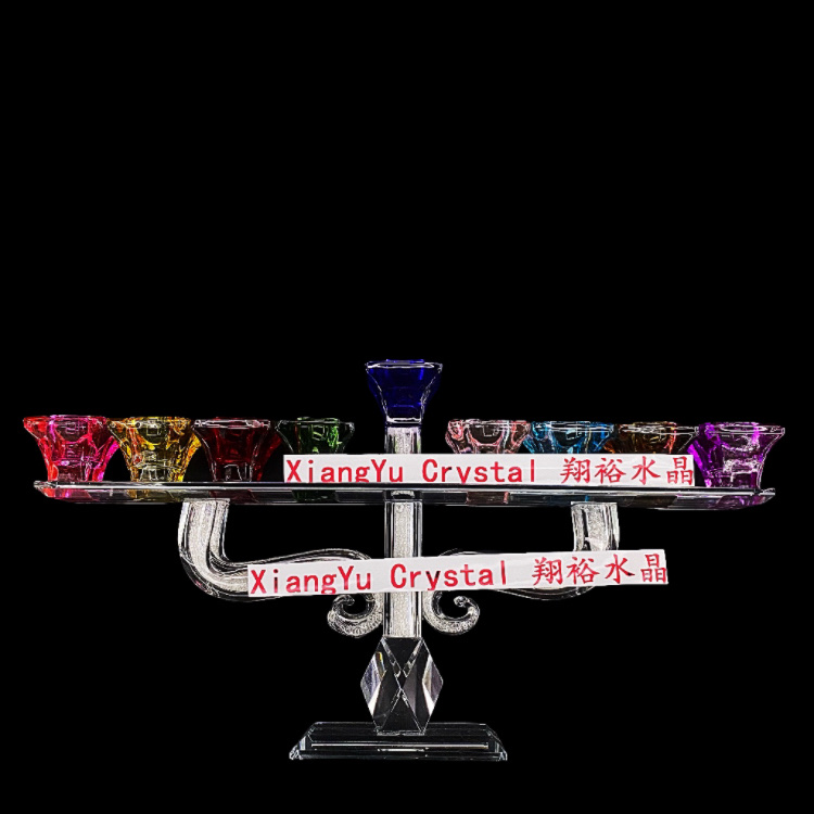 Crystal handicraft ornaments, Israeli products, horizontal nine-head crystal handicraft ornaments, decorative and creative home handicrafts Specification image