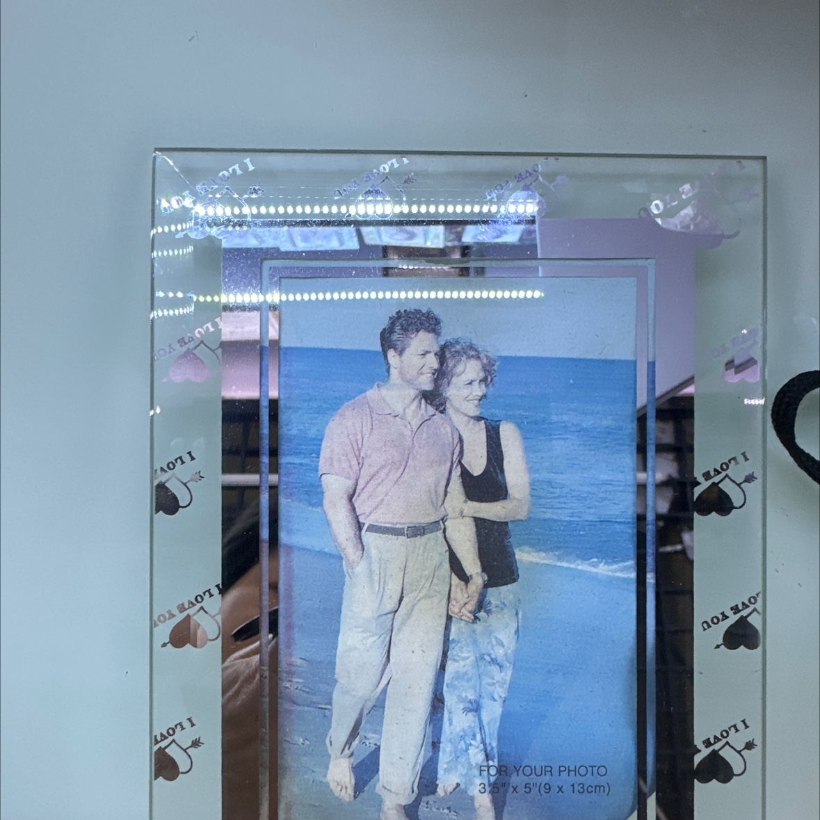 Glass photo frame, European and American style, display table