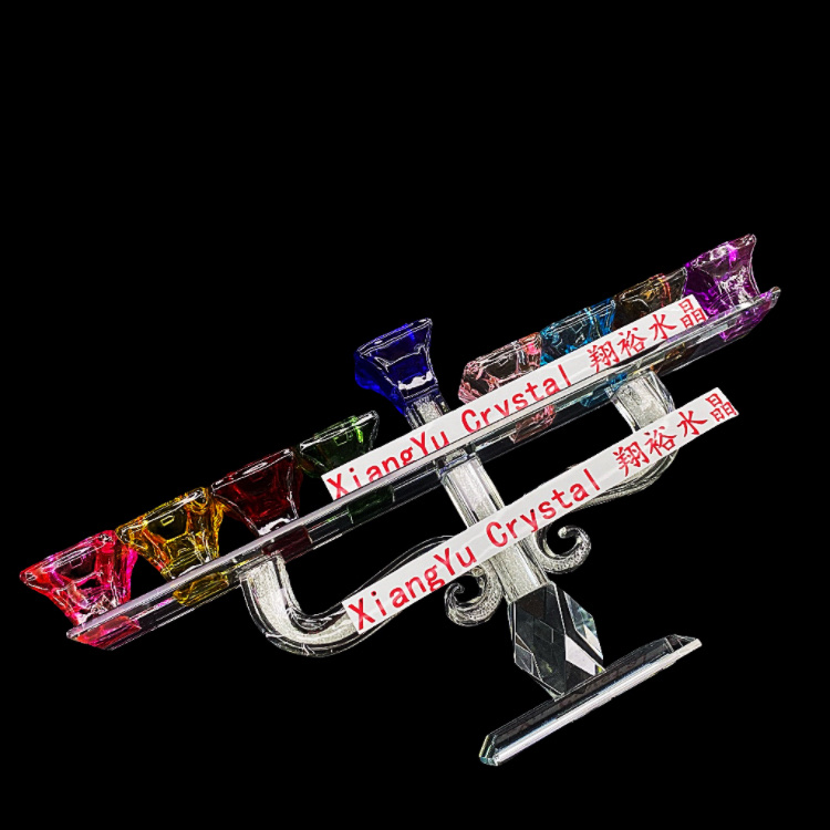 Crystal handicraft ornaments, Israeli products, horizontal nine-head crystal handicraft ornaments, decorative and creative home handicrafts Application Scenario
