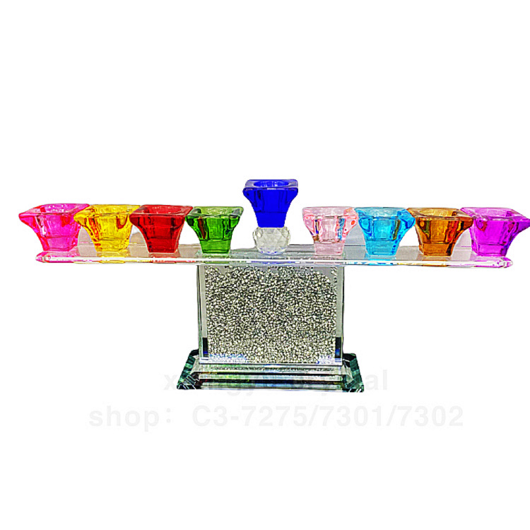 水晶工艺品摆件以色列产品横九头厂家直销水晶工艺品摆件以色列产品白底实物图