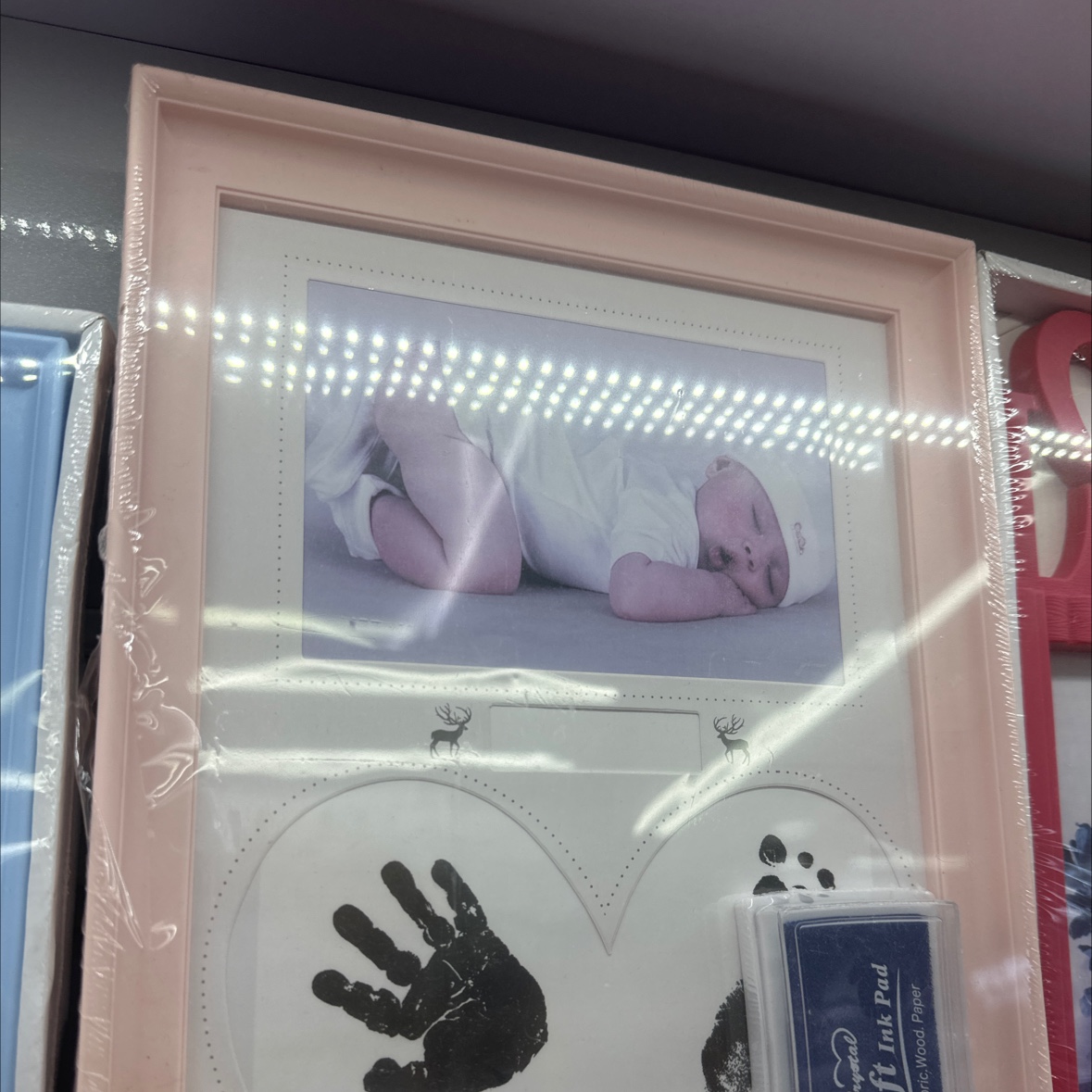 宝宝满月周年纪念DIY手印脚印画框相框纪念产品图