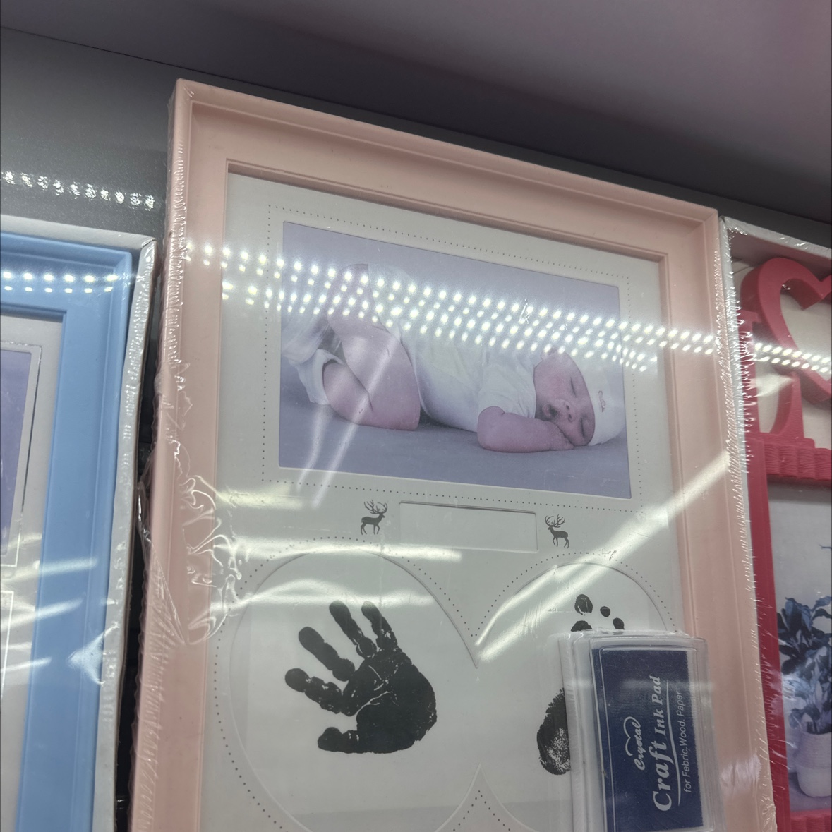 宝宝满月周年纪念DIY手印脚印画框相框纪念详情图2