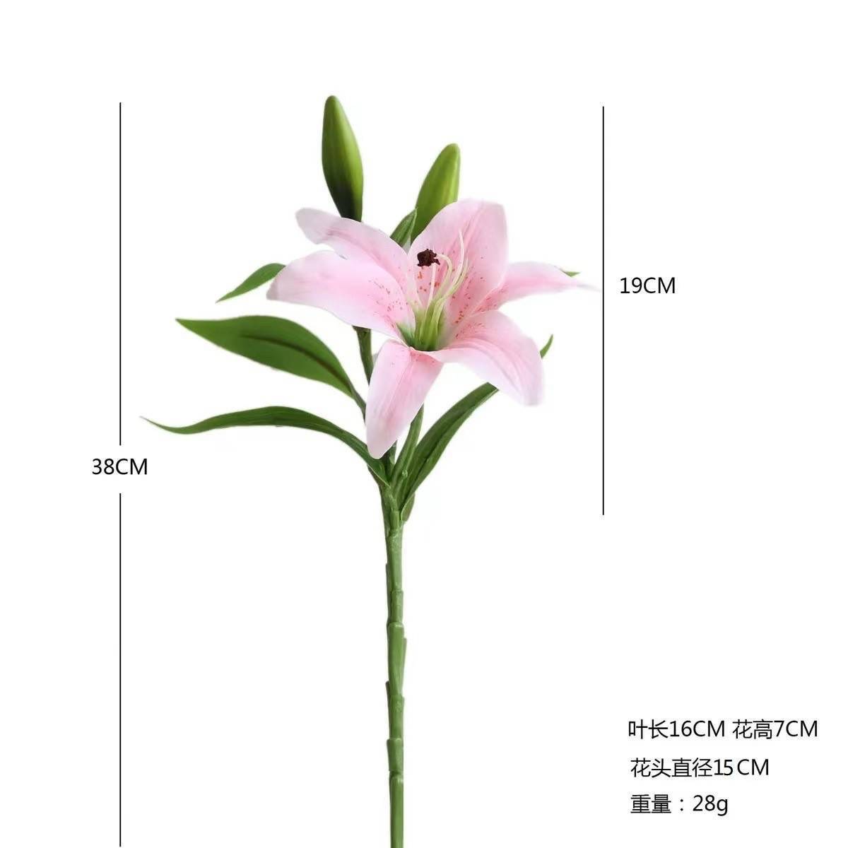 3D printed lilies, artificial flowers, flower bouquets, living room dining table flowers, decorative flower arrangements, vases, sets of ornaments detail image 8