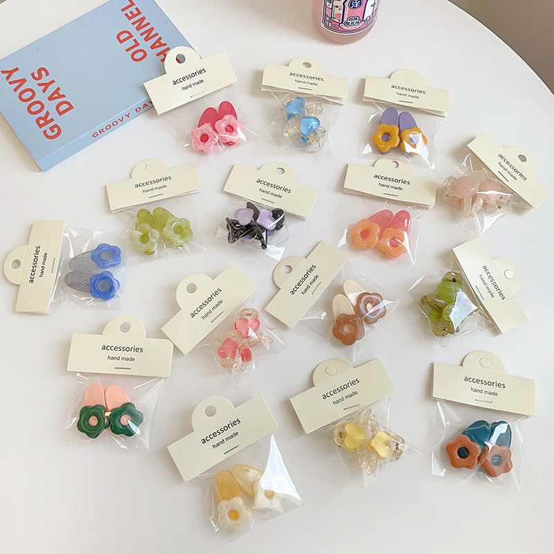 可爱花朵鲨鱼夹儿童发夹刘海夹侧边夹bb鸭嘴夹子头饰甜美宝宝发卡 