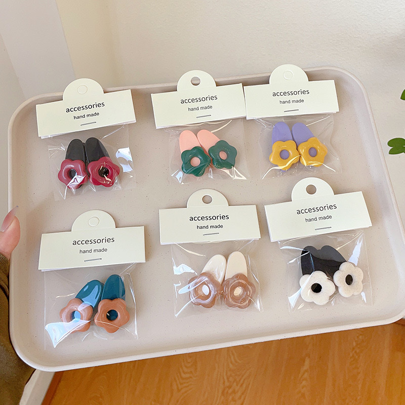 可爱花朵鲨鱼夹儿童发夹刘海夹侧边夹bb鸭嘴夹子头饰甜美宝宝发卡 细节图