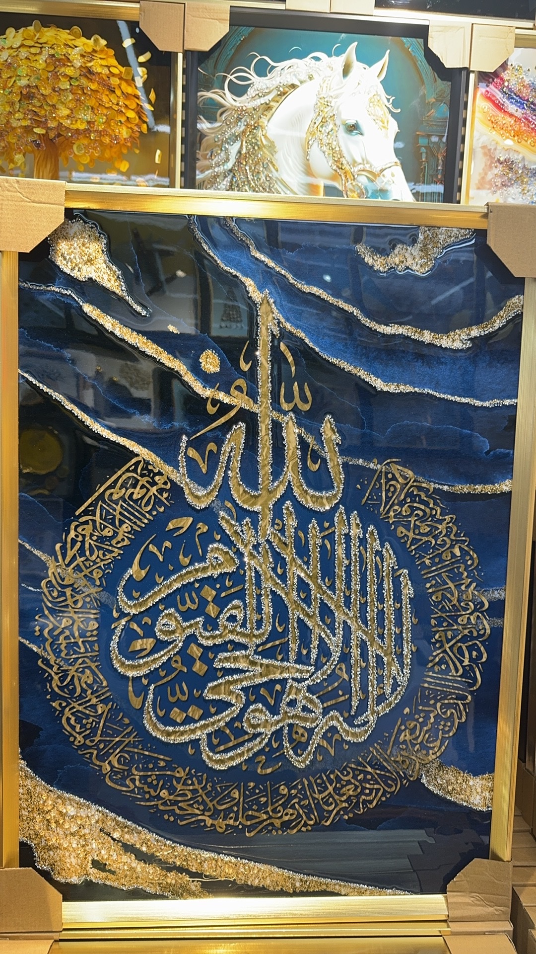 晶瓷晶钻画装饰画白底实物图