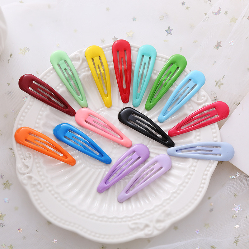 儿童发饰网红ins糖果色水滴夹5cm滴油BB夹女孩碎发夹少女头饰饰品 创意饰品