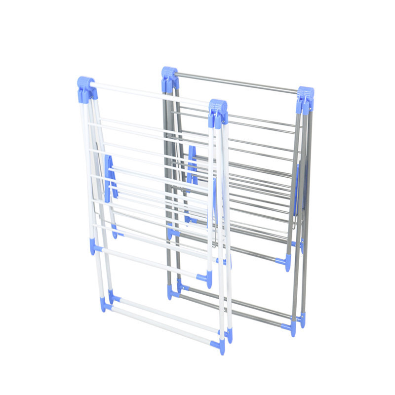 翼型晾衣架折叠免安装阳台衣架落地置地式蝴蝶型晾晒架工厂直销 