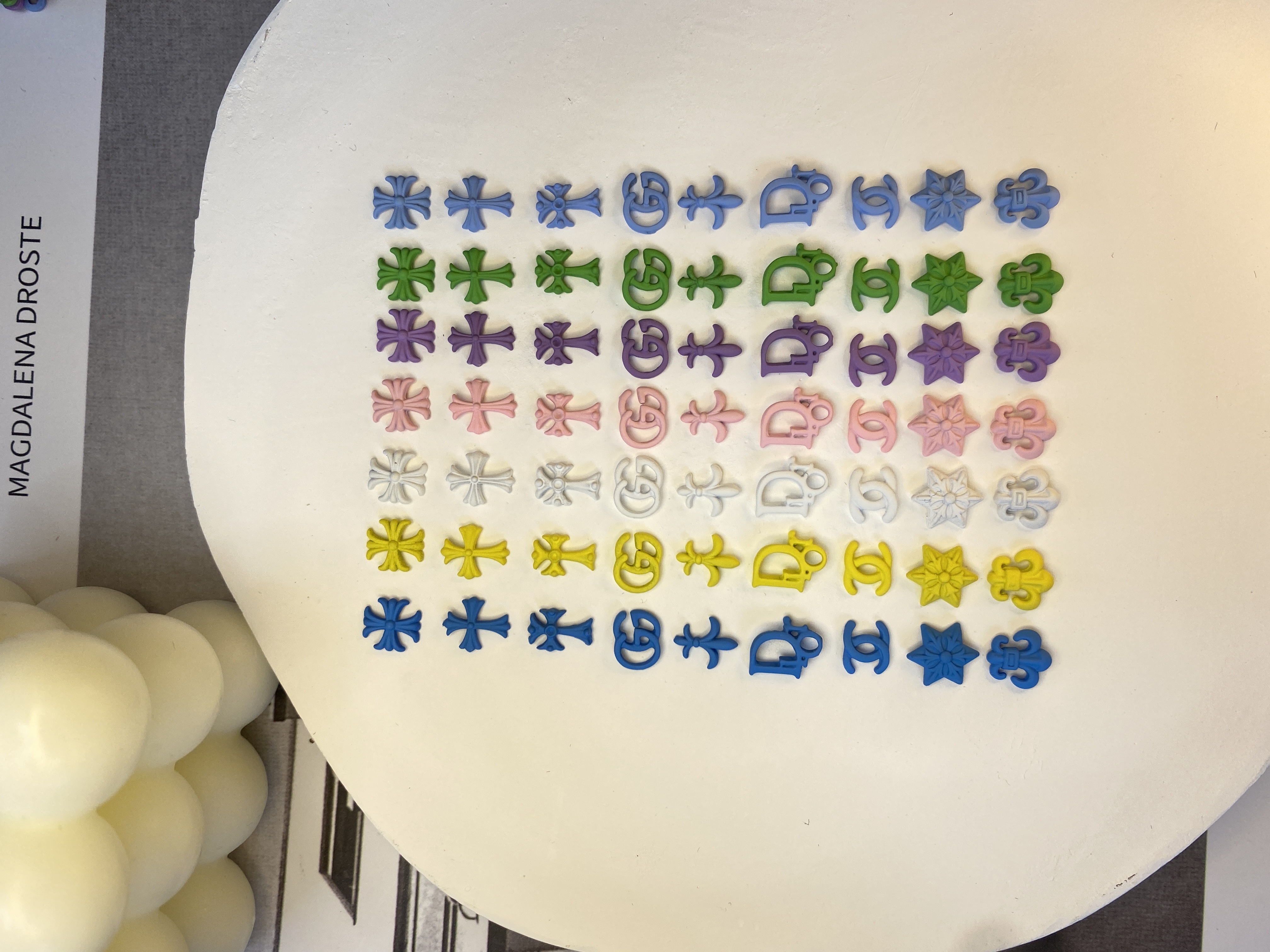 克罗心合金喷漆美甲饰品