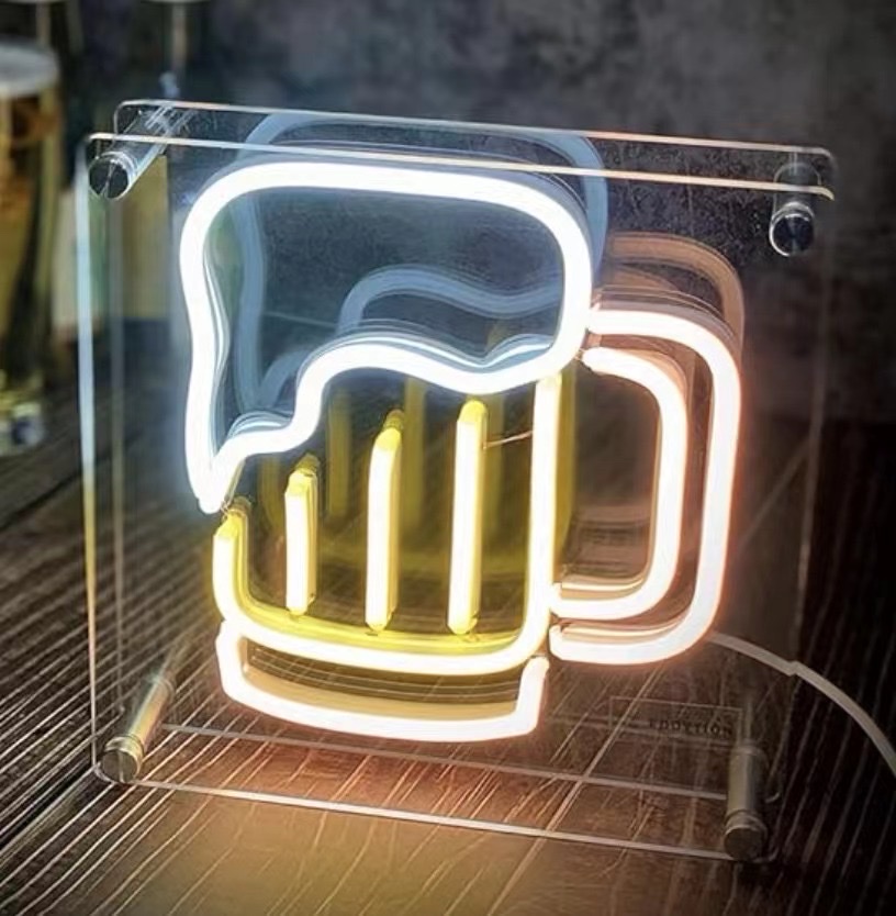 跨境电商专供霓虹灯diy装饰生日快乐灯发光字母灯氛围灯led霓虹灯细节图