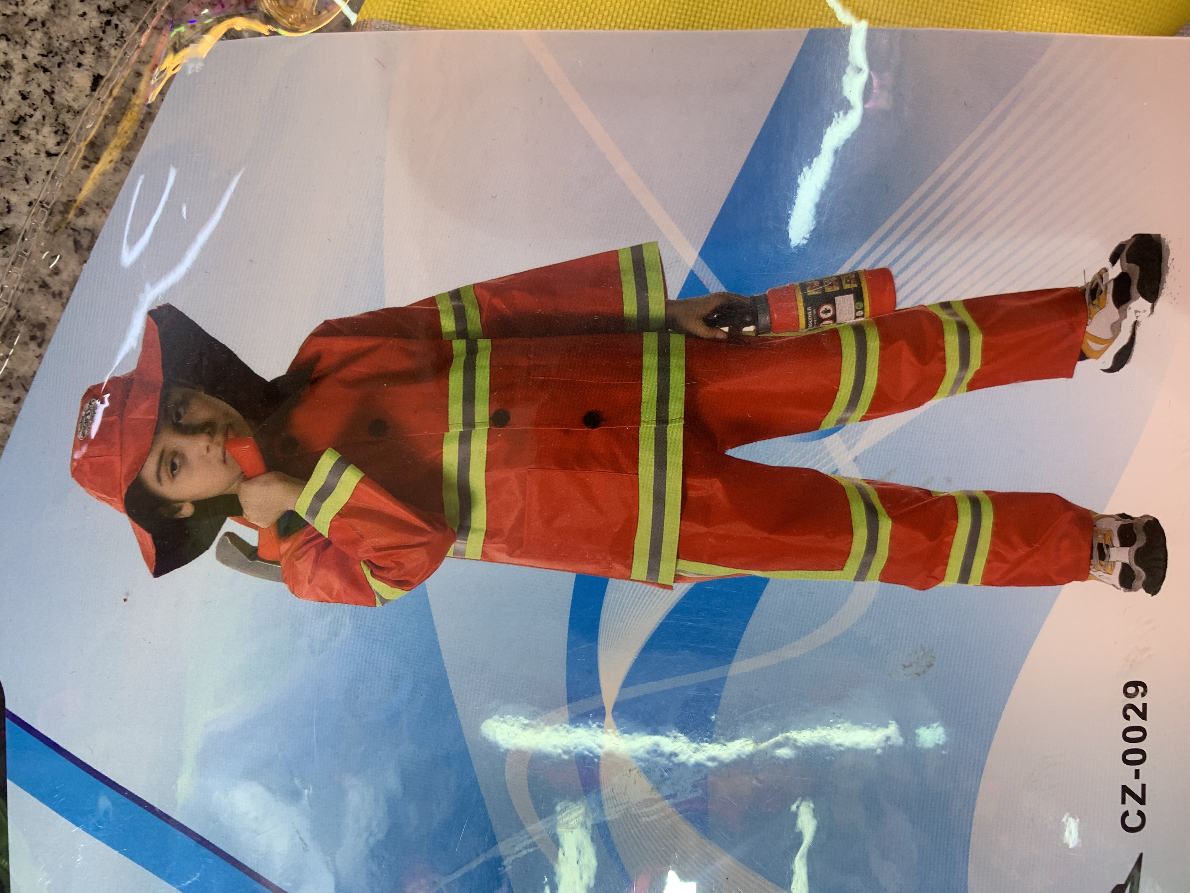 万圣节消防服儿童节服装 警察律师飞行员工人儿童角色扮演服万圣节服装cos道具产品图