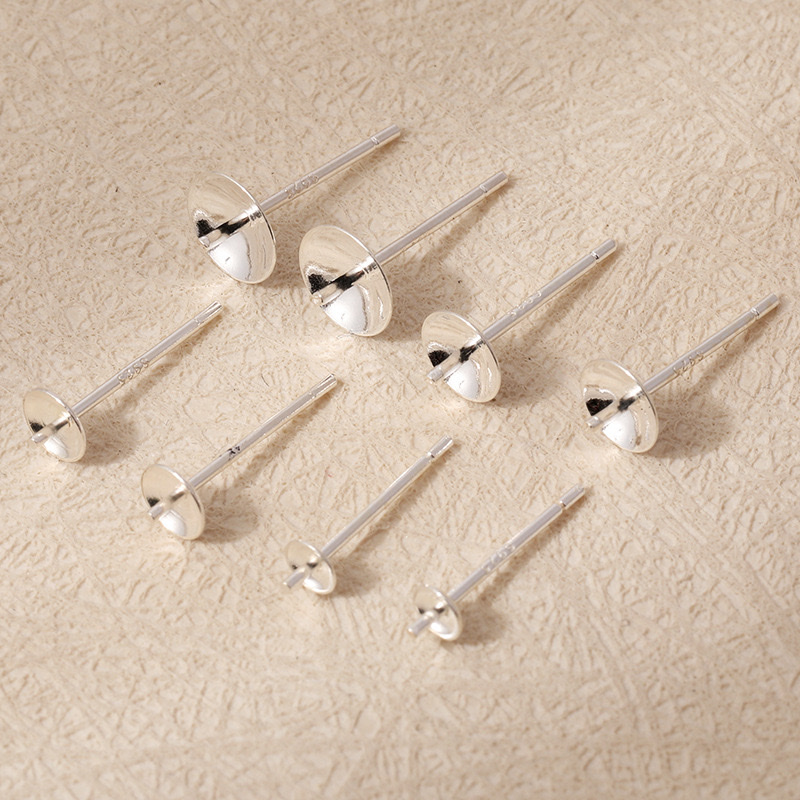 S925纯银耳钉3m4m5m6m盘出珍耳托手串配珠蜜蜡吊坠手串配珠手串珠宝细节图