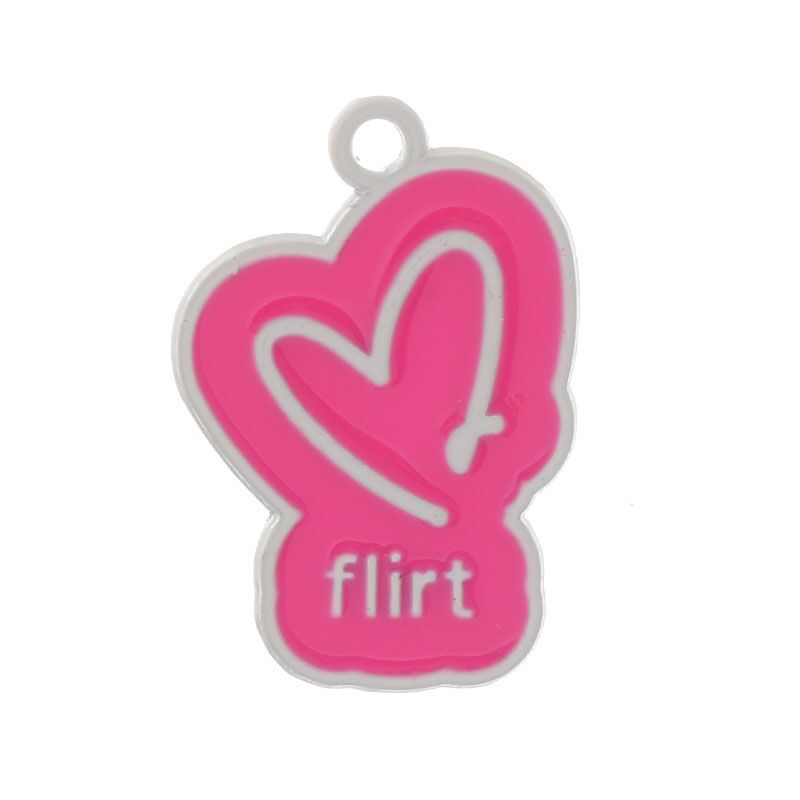 Cross-border fashion style Valentine's Day English marry killit,flirt heart handmade pendant necklace accessory pendant Item Picture