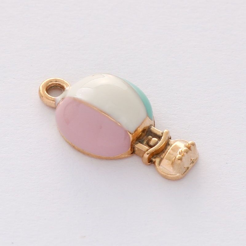 韩版diy饰品配件 三色热气球滴油合金小挂件耳环耳饰吊坠手工材料产品图