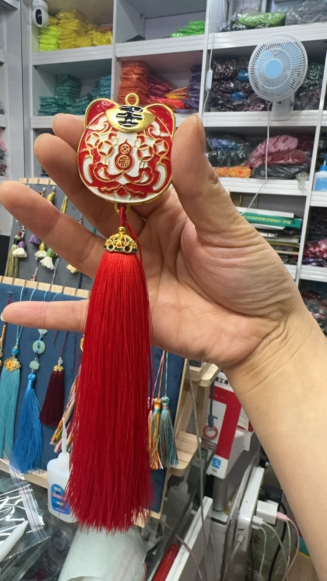 diy Independent packaging cross-border bestseller cactus woven keychain Item Picture