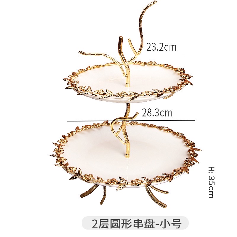 北欧陶瓷水果盘客厅家用茶几糖干果甜品盘下午茶点心架蛋糕盘详情图14