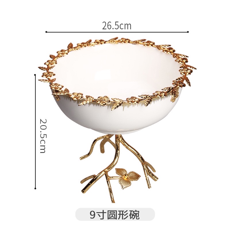 北欧陶瓷水果盘客厅家用茶几糖干果甜品盘下午茶点心架蛋糕盘详情图10
