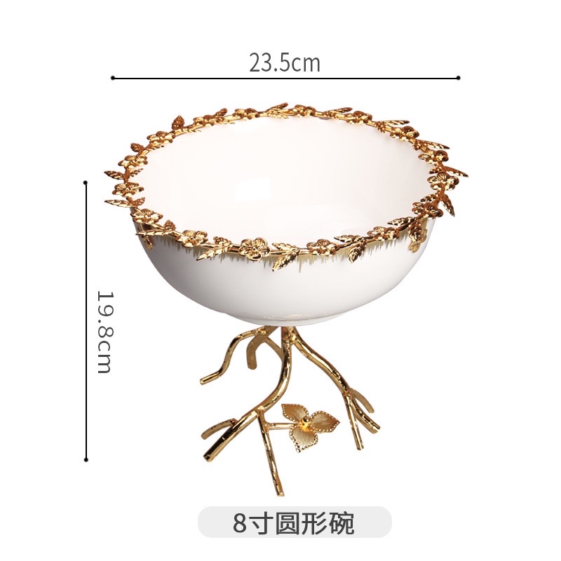 北欧陶瓷水果盘客厅家用茶几糖干果甜品盘下午茶点心架蛋糕盘详情图9