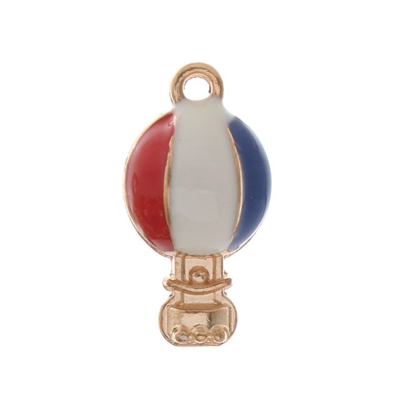 韩版diy饰品配件 三色热气球滴油合金小挂件耳环耳饰吊坠手工材料详情图5