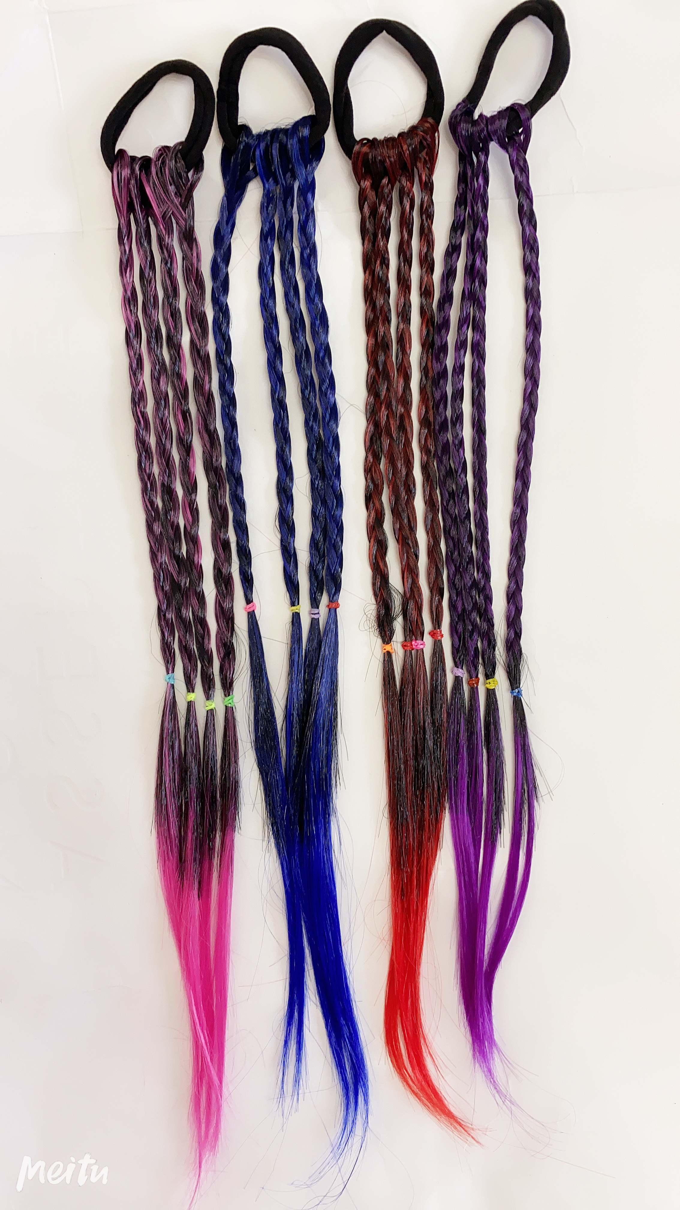 2024超仙网红儿童假发麻花辫发圈甜酷拳击辫子小女孩高马尾