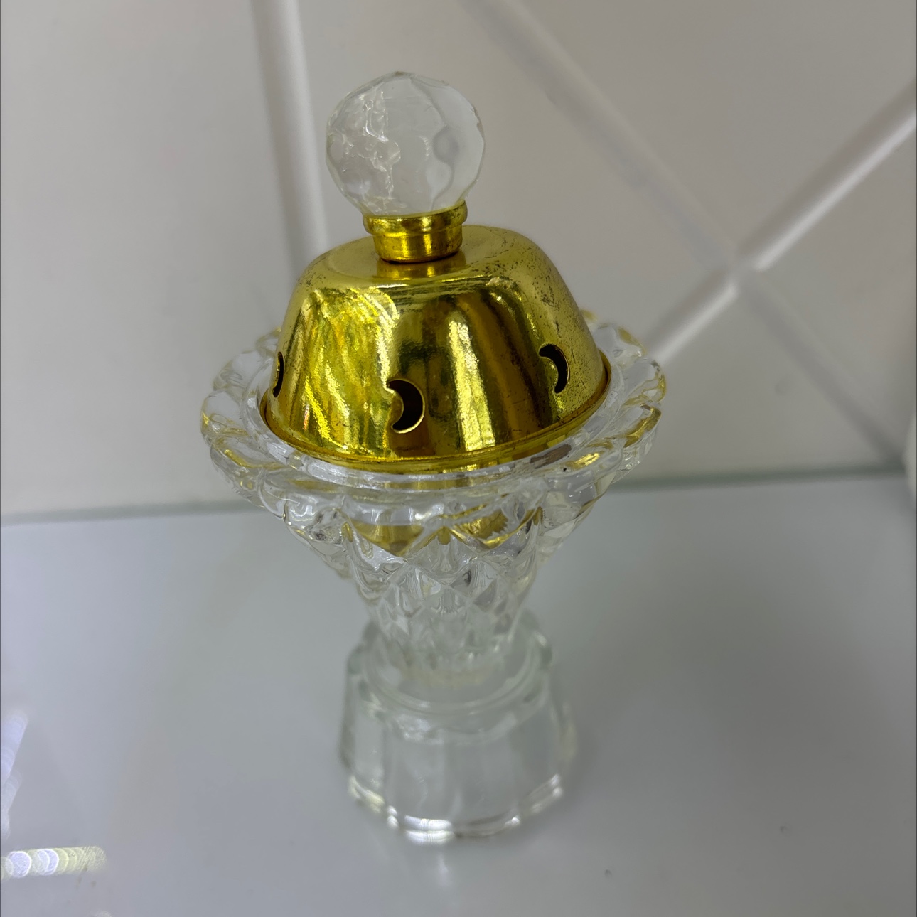 水晶烛台装饰 念佛机配件 烛台水晶元素 佛教用品 精致光泽闪耀烛台装饰烛台水晶