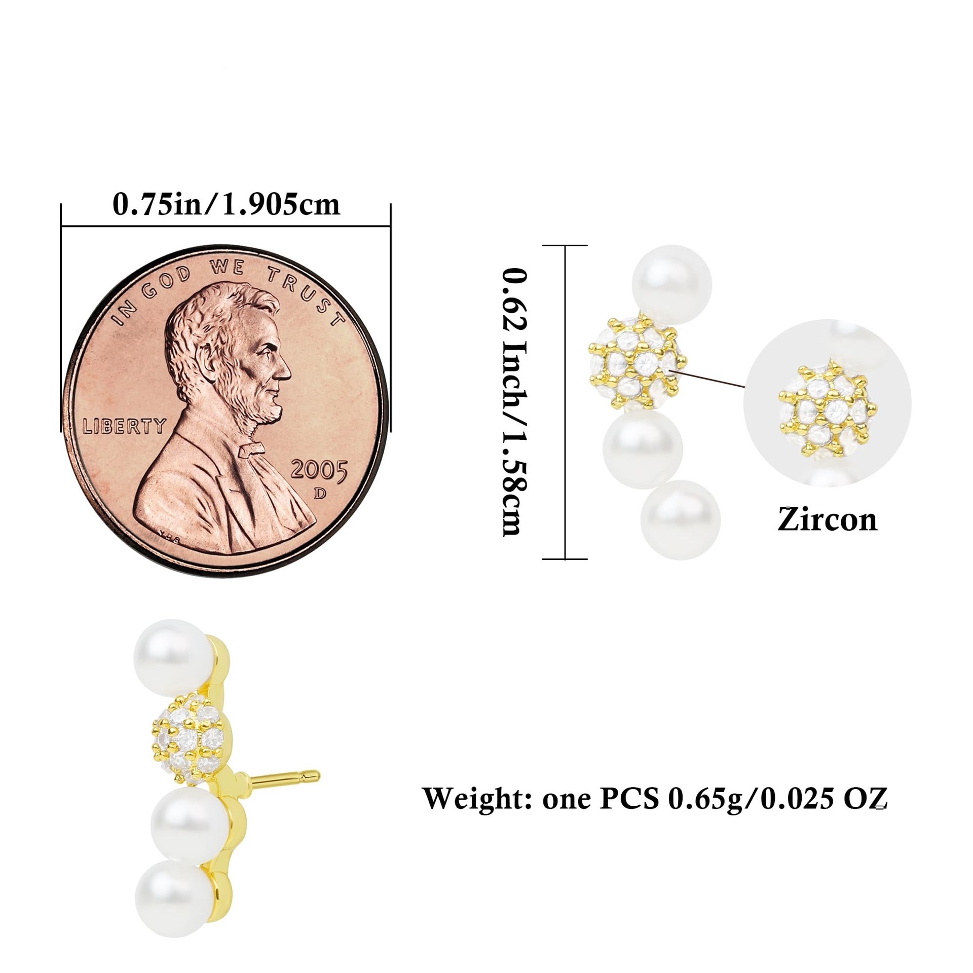 1218 Pearl Stud earrings, exquisite earrings, fashionable ladies' jewelry. Pearl elements embellish the ears for beauty Application Scenario