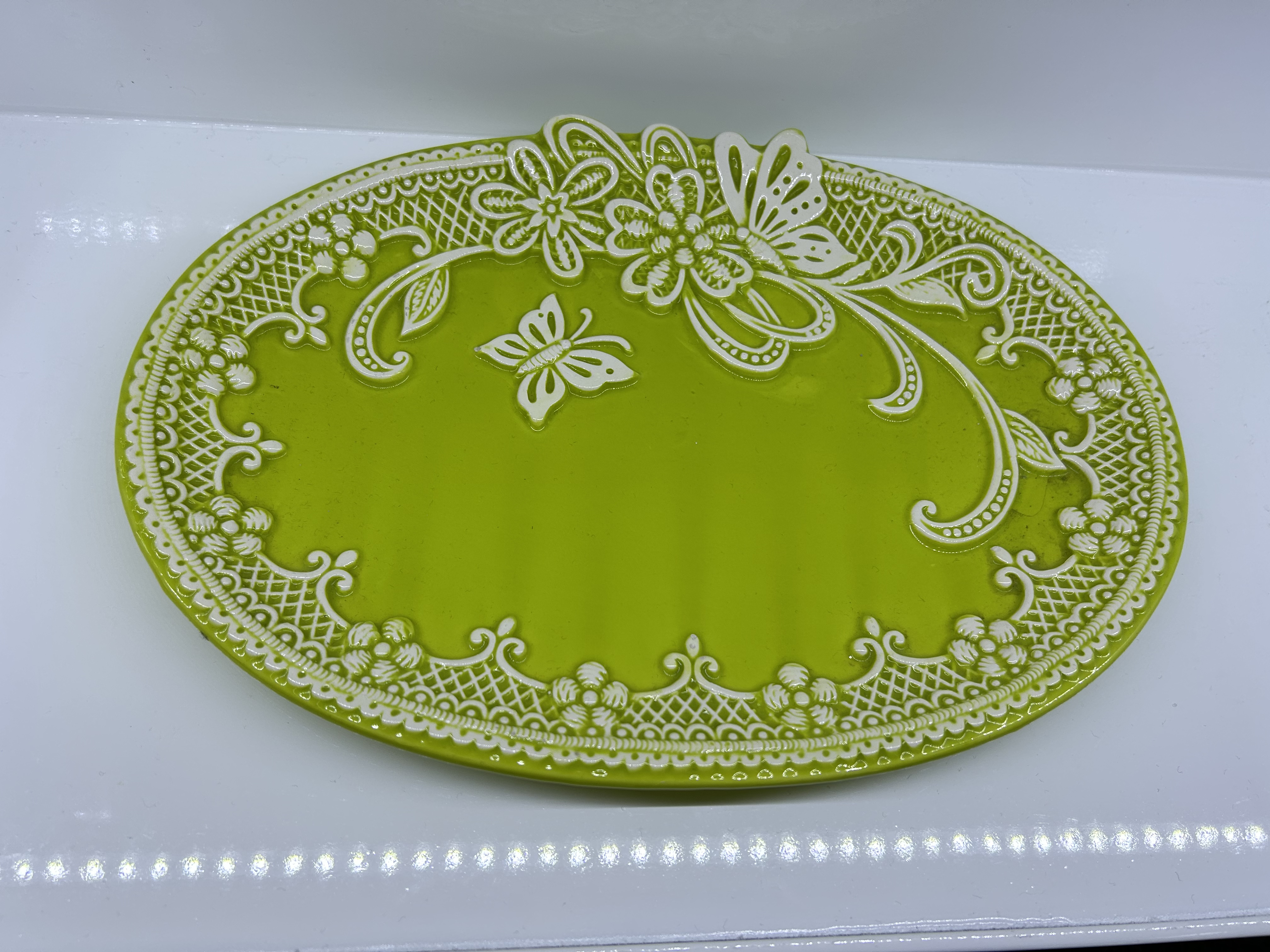 放桌面铁纸巾盒 烛台装饰 玻璃制品 玻璃盘子 水晶水晶玻璃 高档家居装饰品 精致实用艺术品放桌面铁纸巾盒