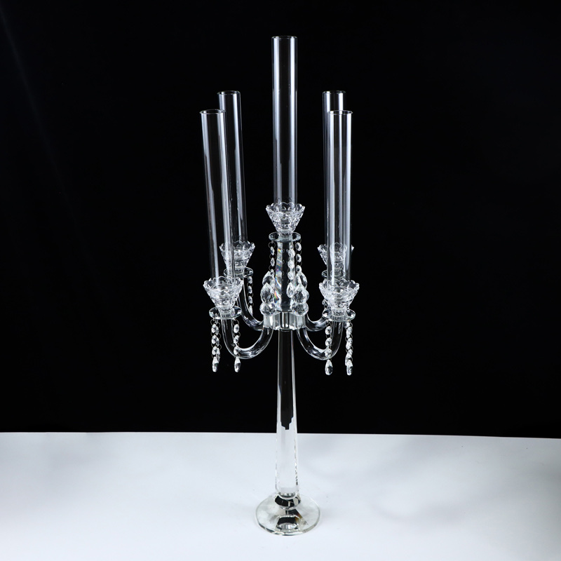 水晶烛台 简约酒店婚庆道具5头烛台